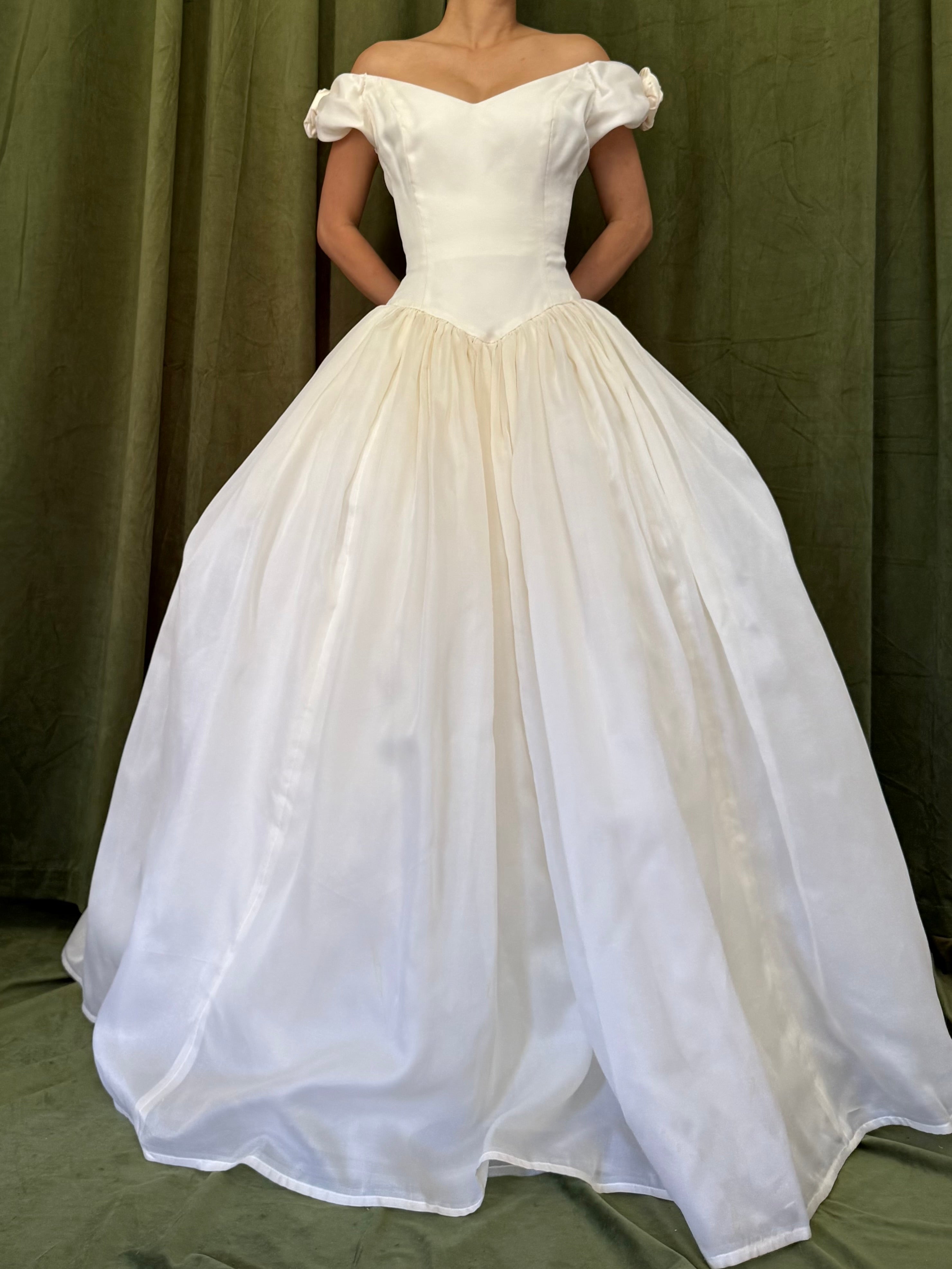 Vintage Lazaro Silk Organza Gown - M/6/8