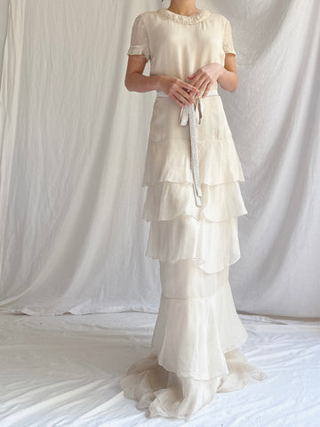 J. Mendel Silk Tiered Gown - S/M