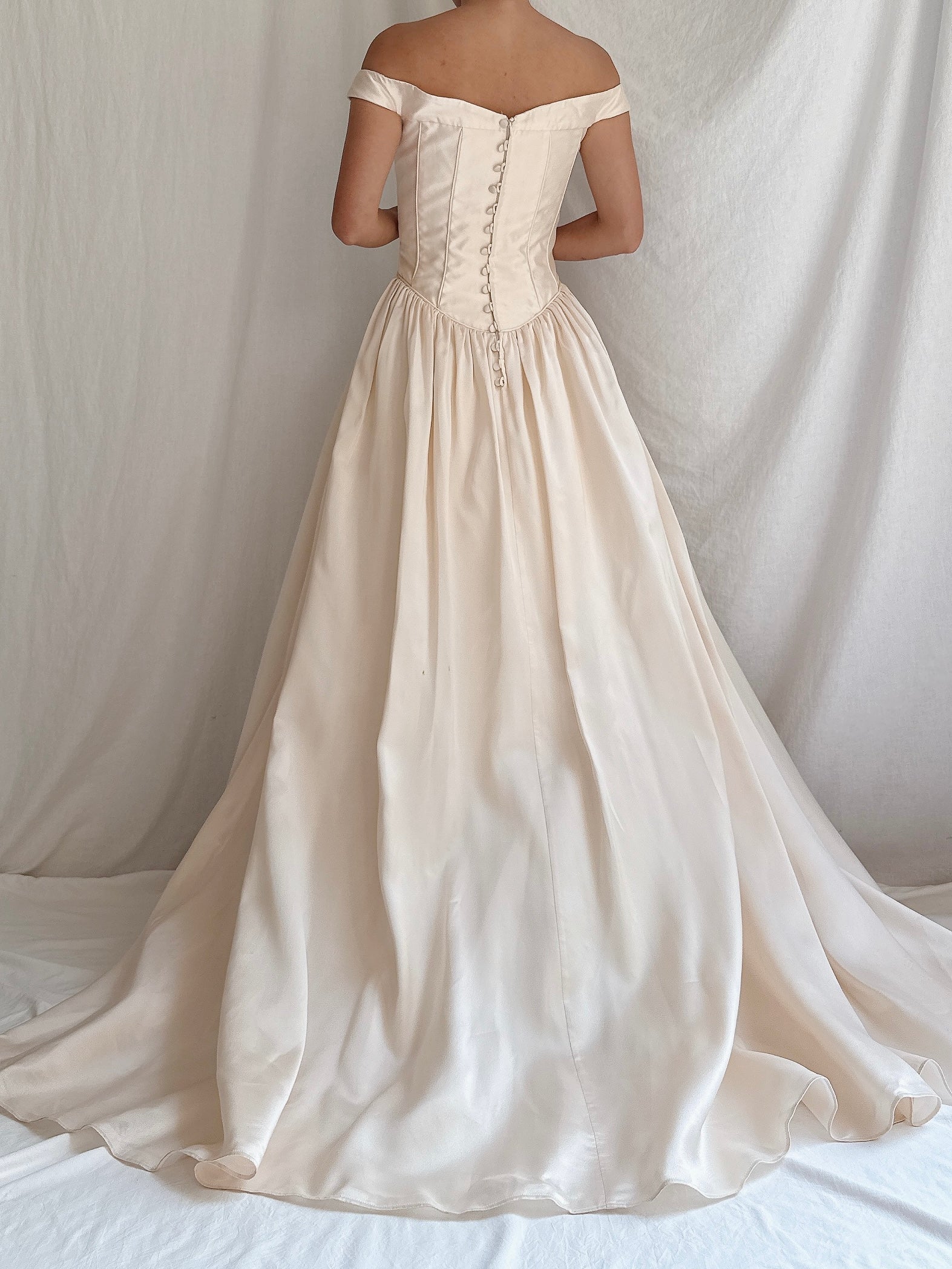 Vintage Aimee Atelier Silk Bustier Dress - S/6