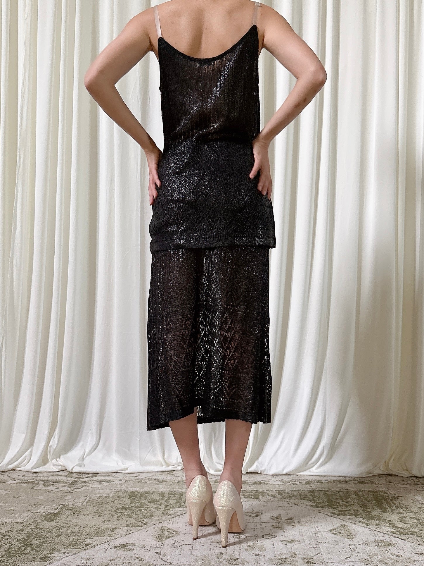 Vintage Black BJ Knits 2 Piece - M