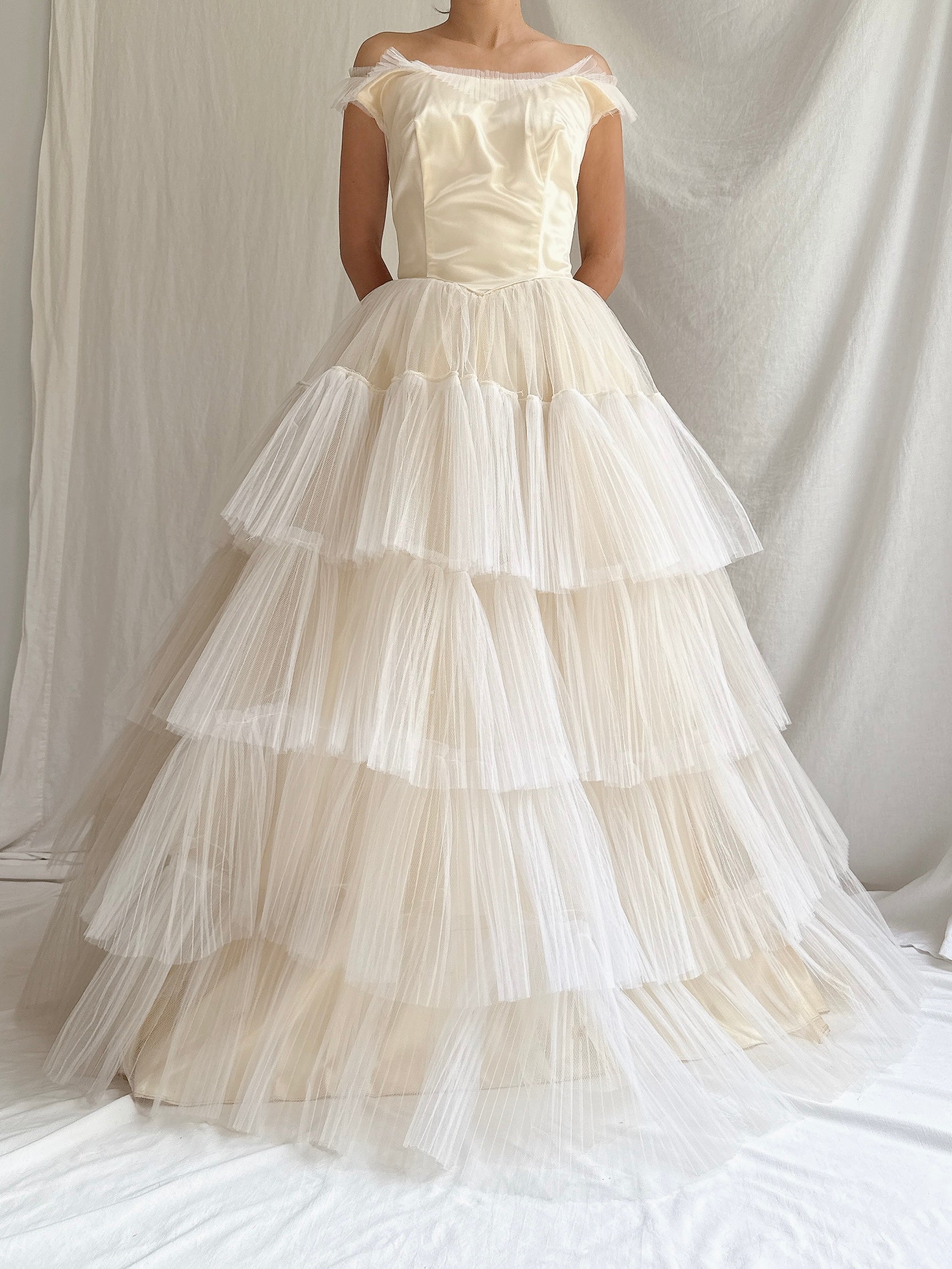 1950s Layered Tulle Dress - S
