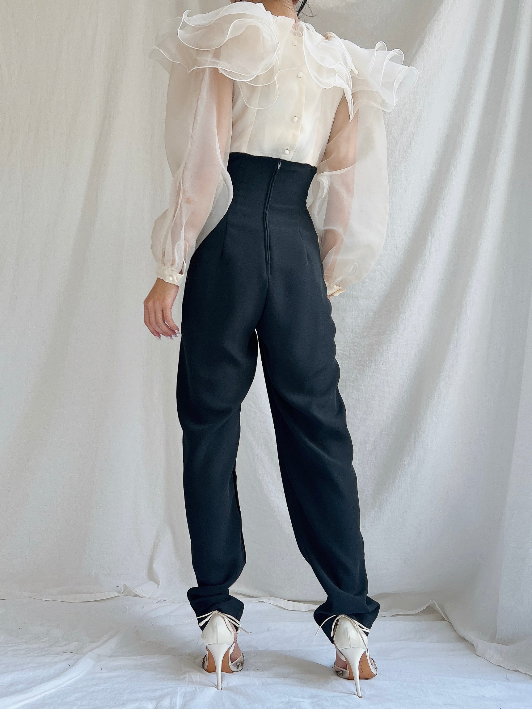 Vintage Organza and Rayon Jumpsuit/Romper - S