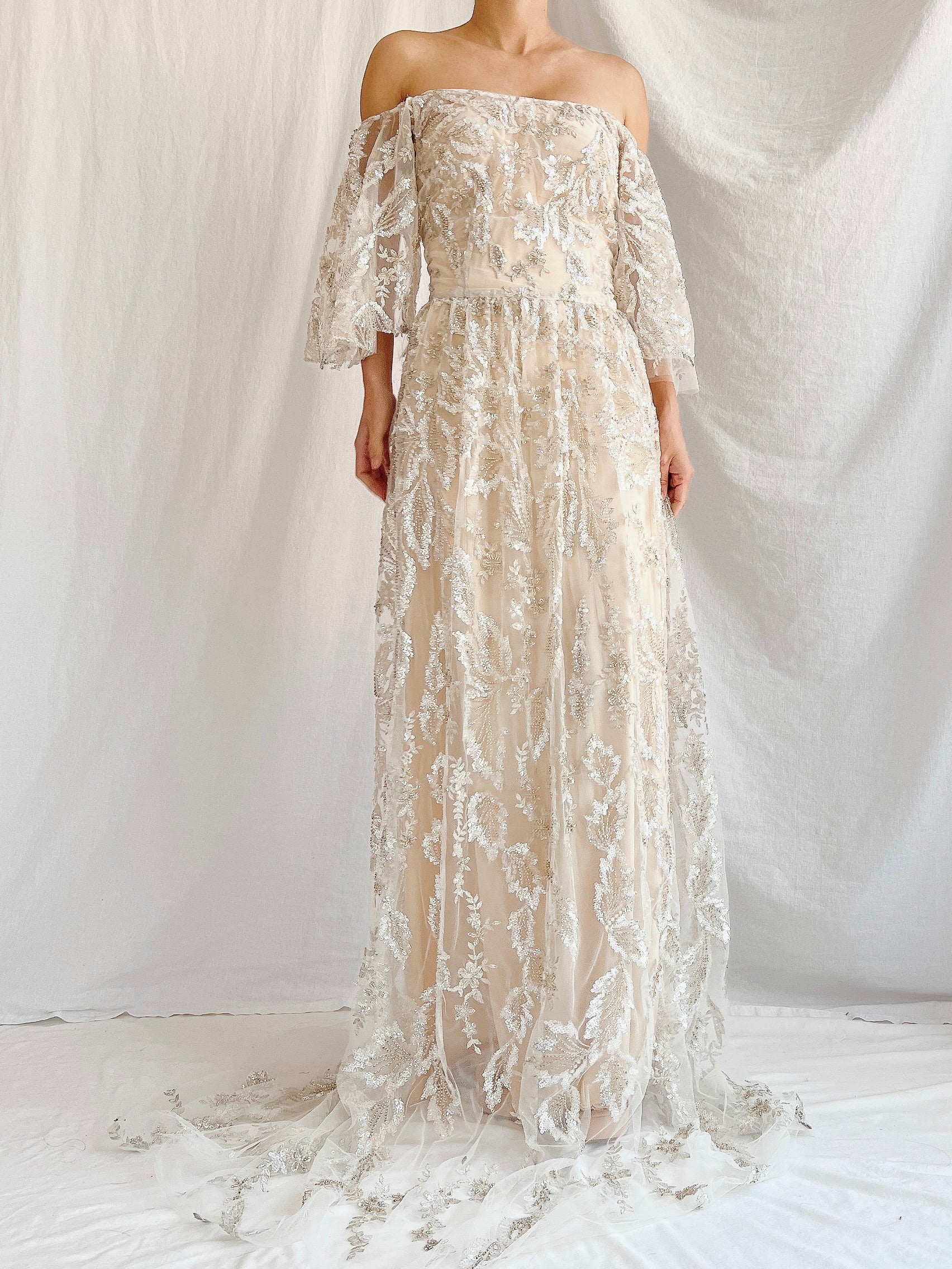 Beaded Off-the-Shoulder Gown - S/4/6