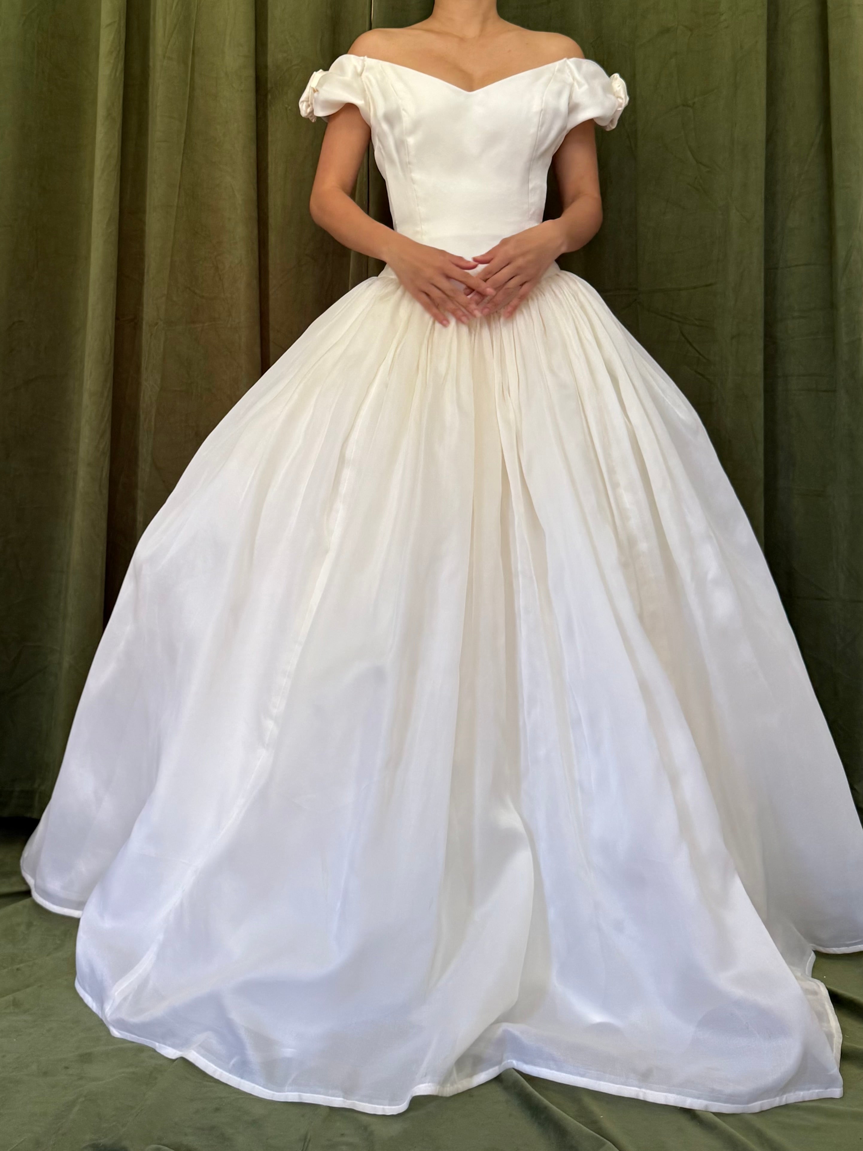 Vintage Lazaro Silk Organza Gown - M/6/8