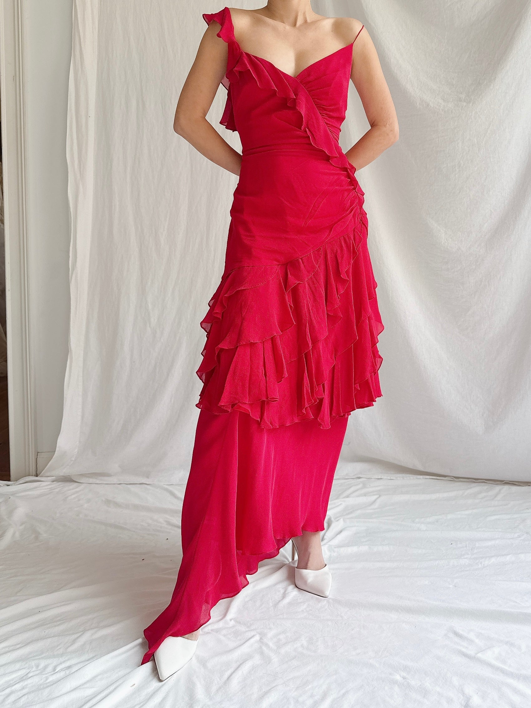 Vintage Italian Silk Gown - M/L