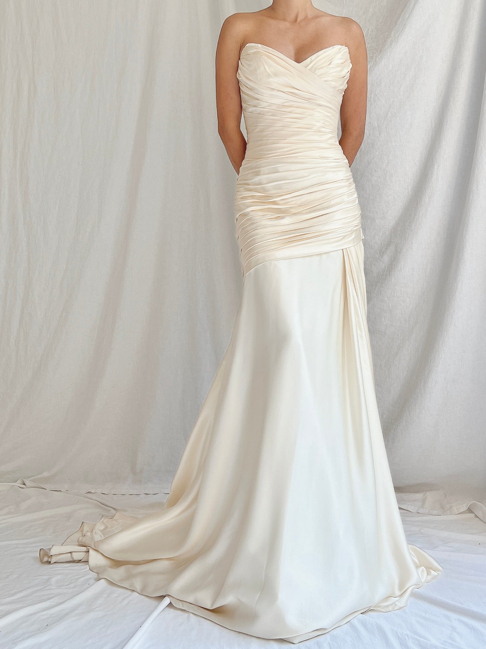 Liancarlo Couture Silk Draped Dress - S/6