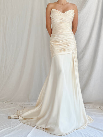 Liancarlo Couture Silk Draped Dress - S/6