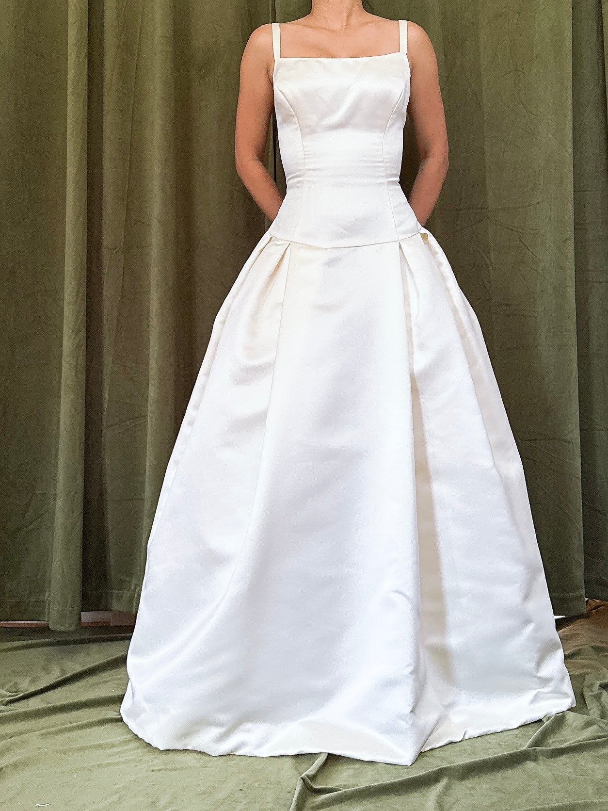 1990s Vera Wang Satin Dress - XS