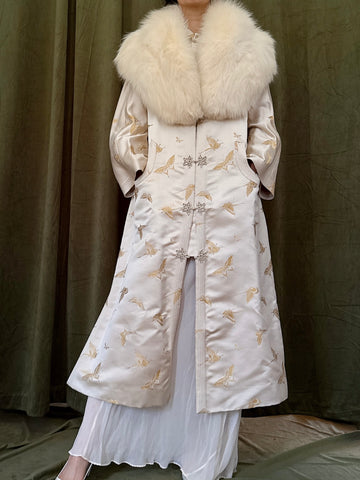Vintage Silk Satin Duster - M