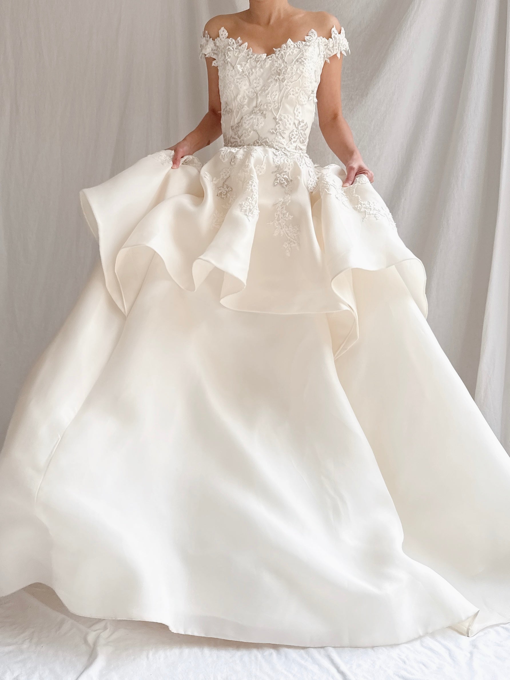 Liancarlo Couture Silk Organza Layered Gown - S/6