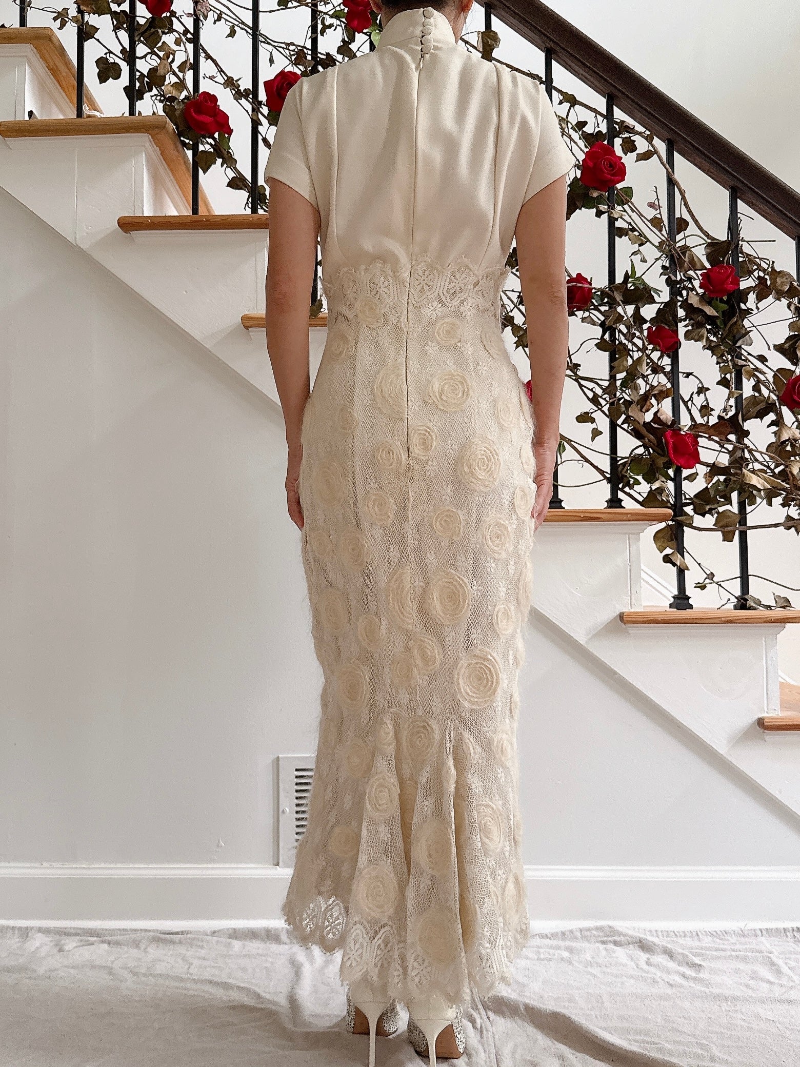 Vintage Wool Textured Dress - M/L