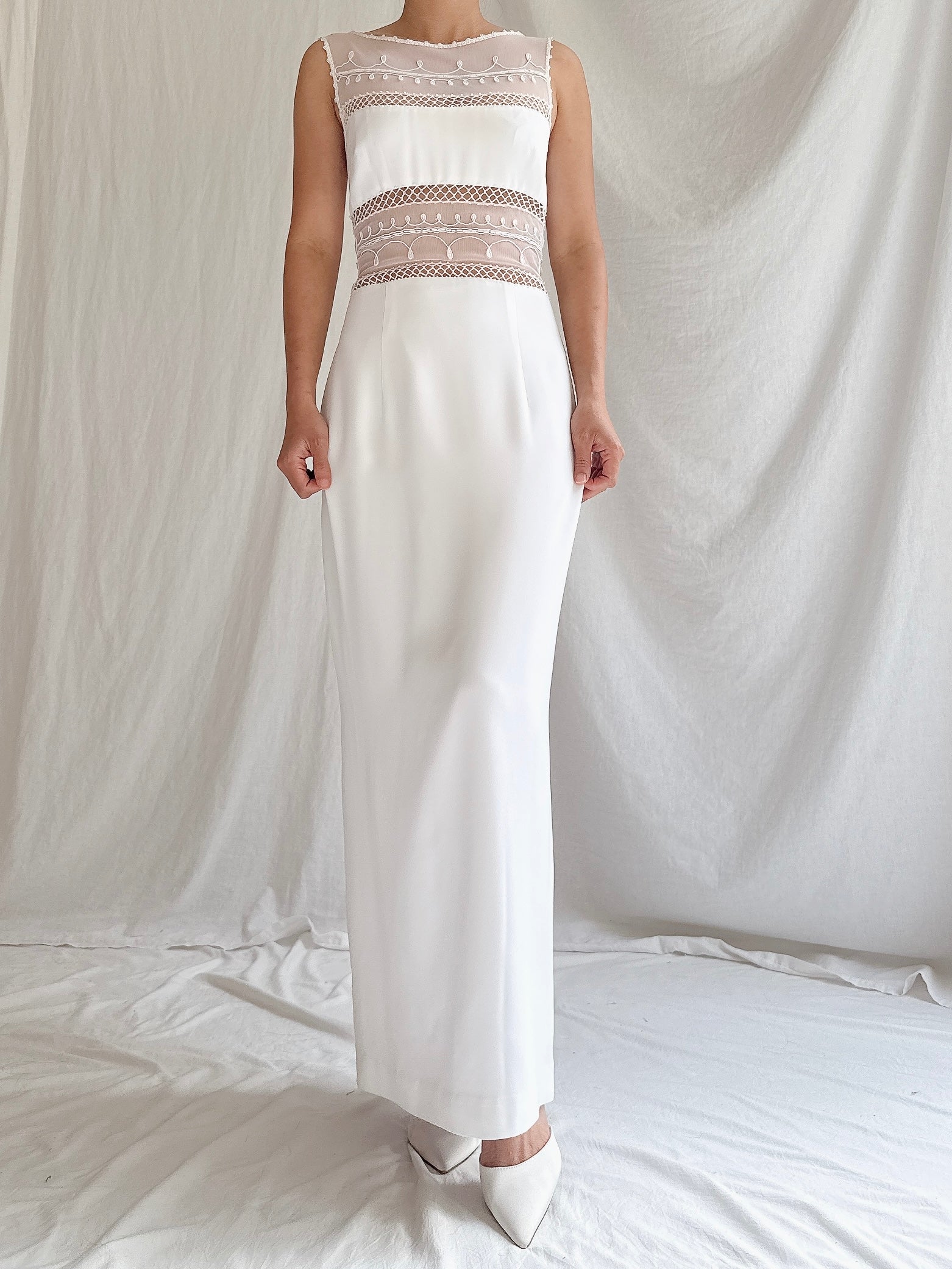 1990s Illusion Gown - XS/S