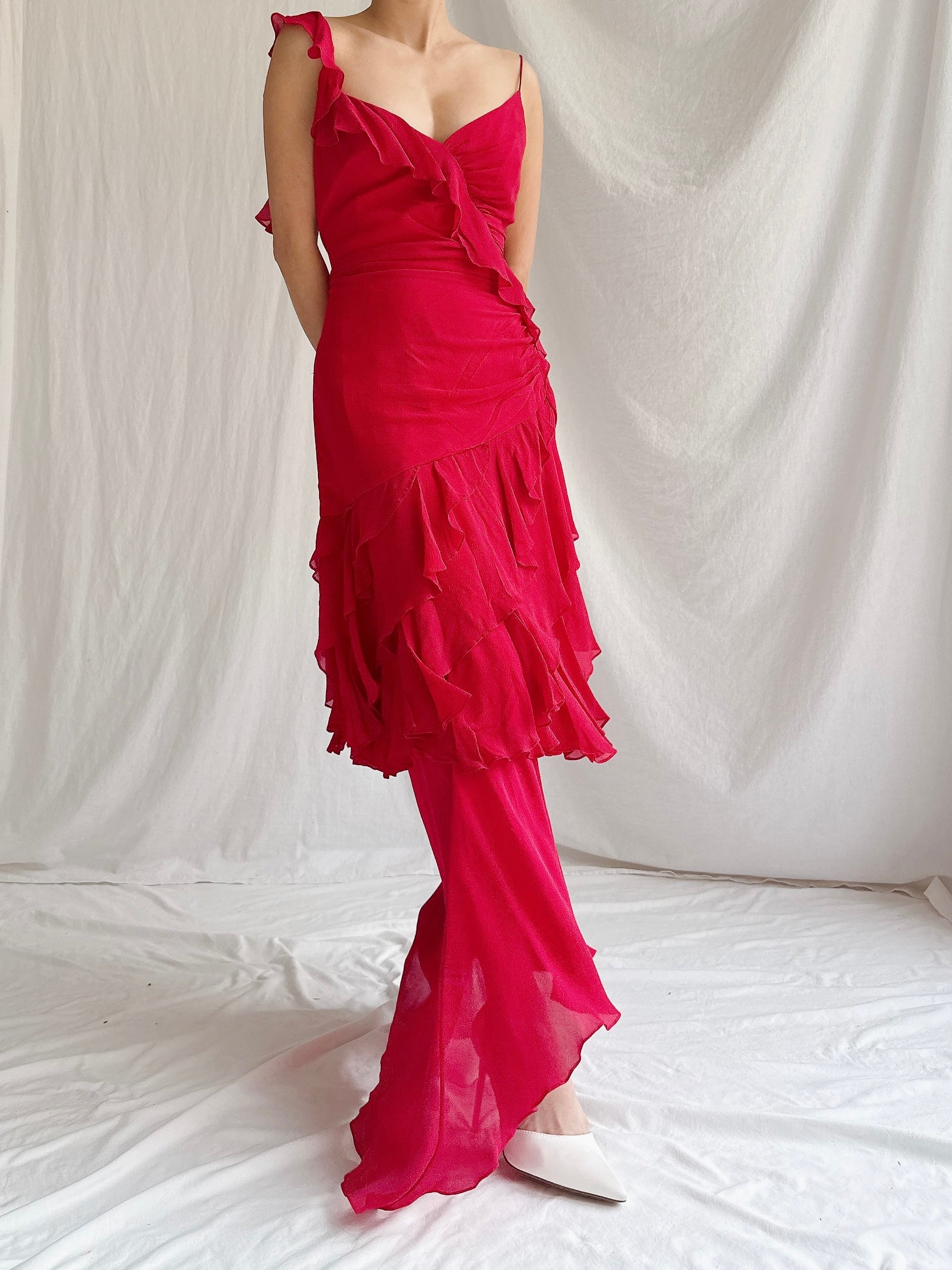 Vintage Italian Silk Gown - M/L