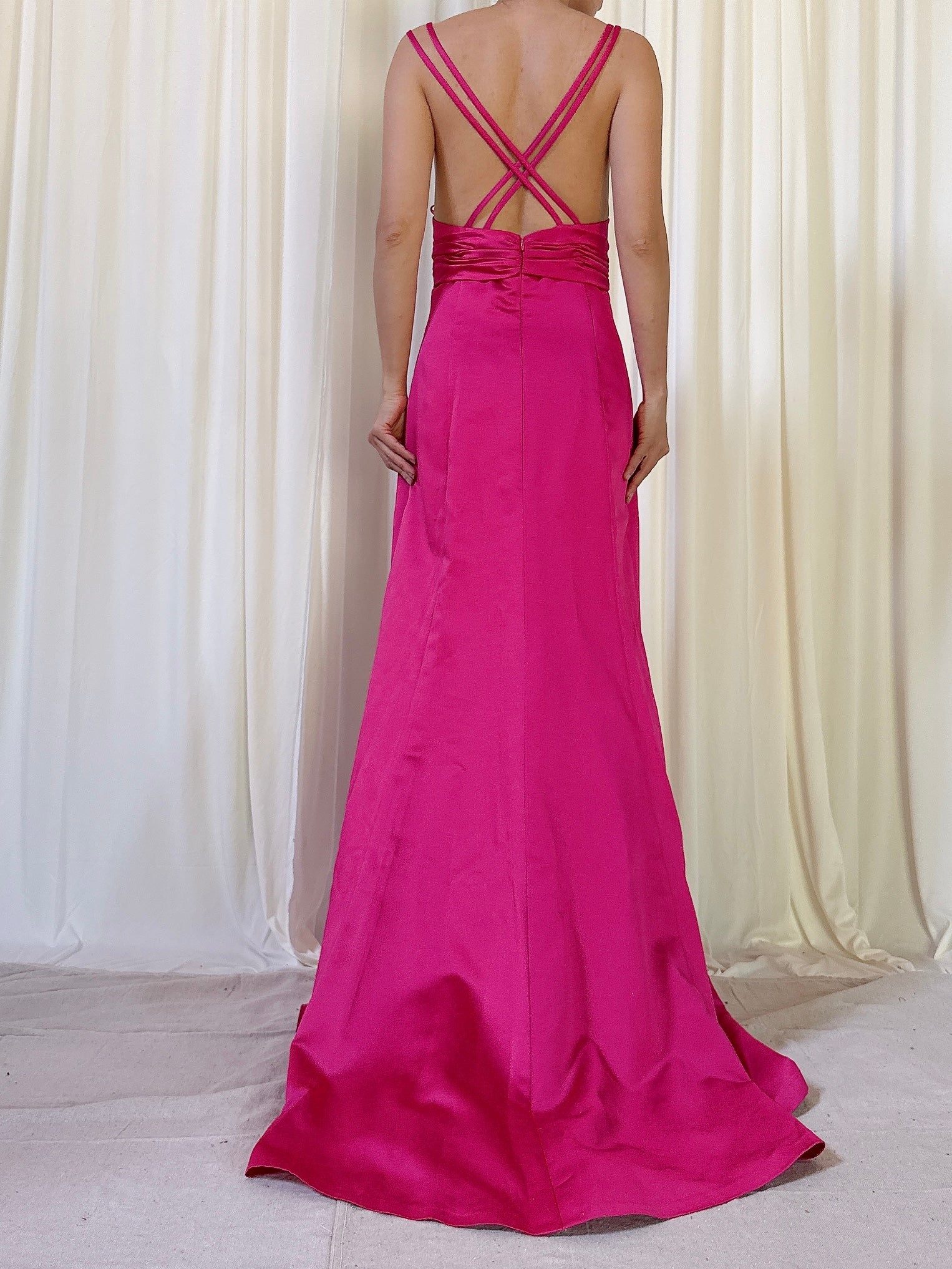 Vintage Bellville Sassoon Pink Dress - L UK 14