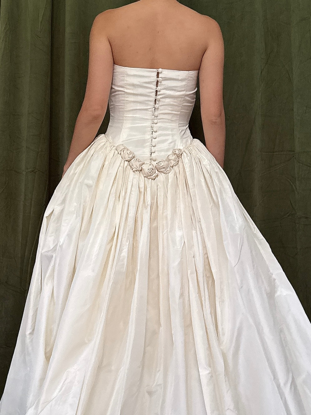 1990s Karen Reilly UK Silk Strapless Gown - XS