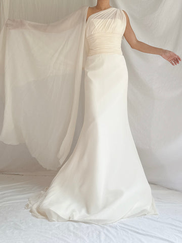 Vintage Romona Keveza Silk Gown - M/8