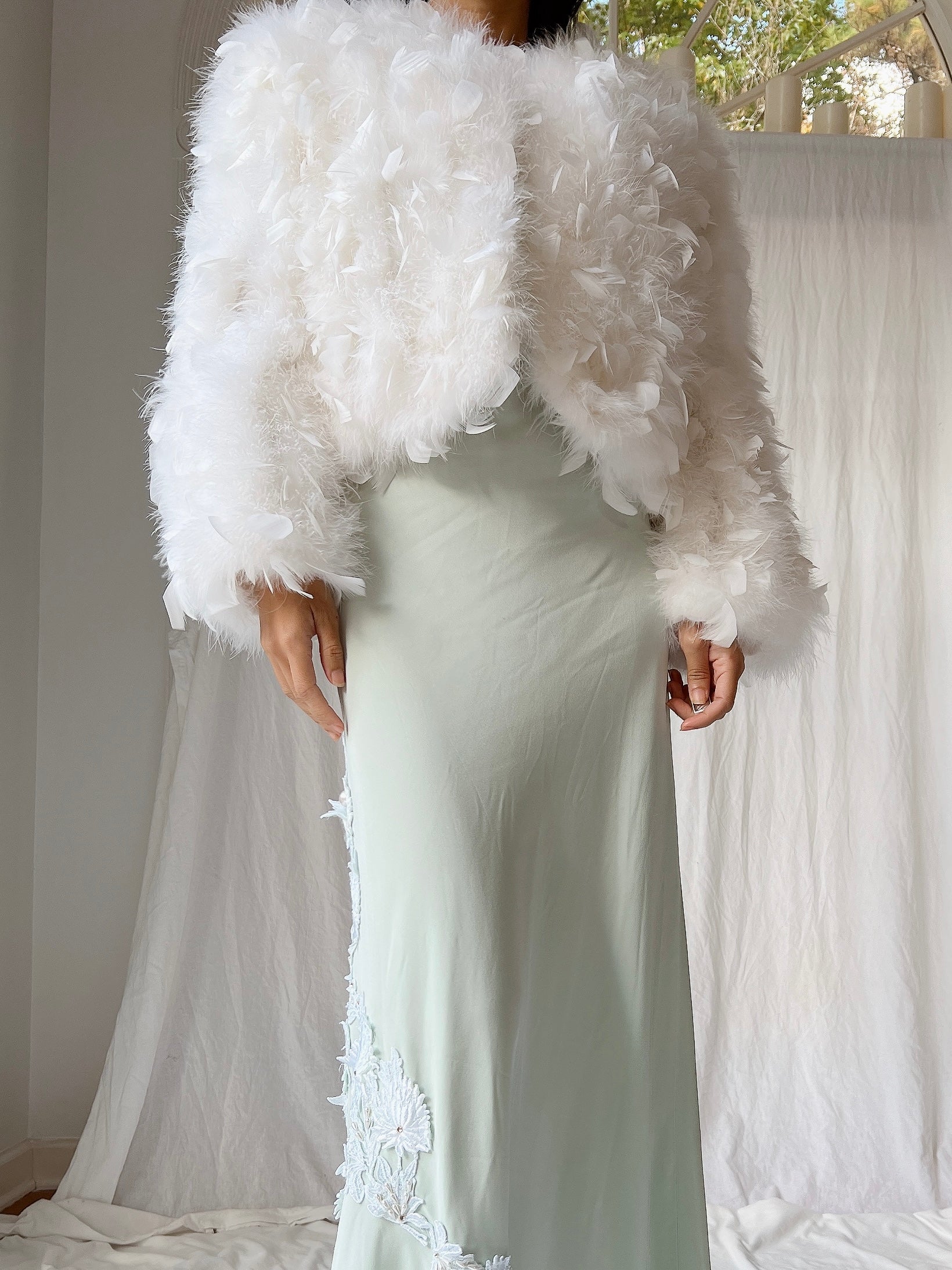 Vintage Feather Jacket - S/M