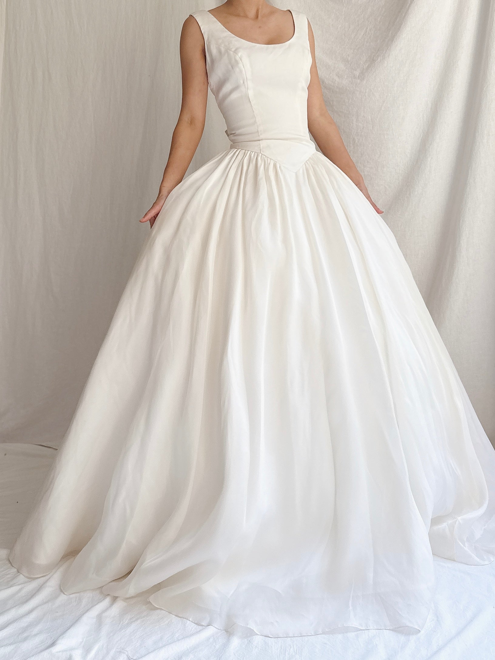 Vintage Silk Organza Gown - S