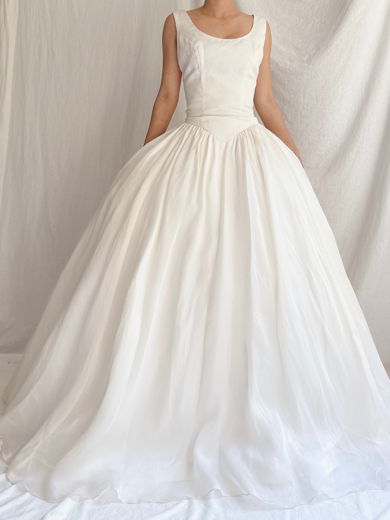 Vintage Silk Organza Gown - S
