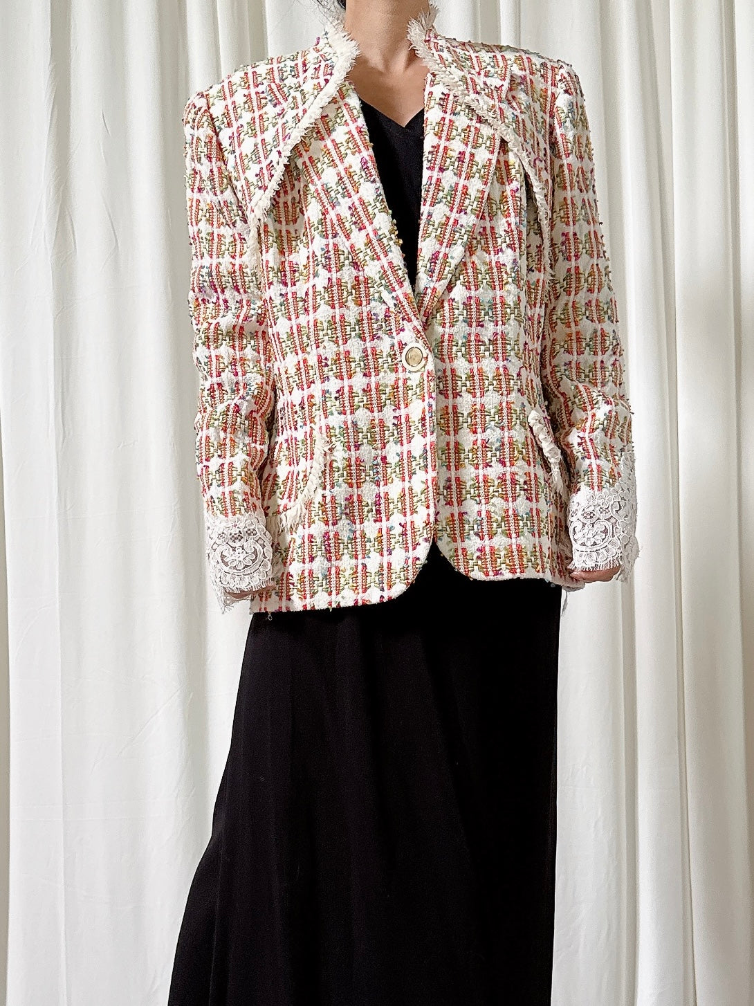 Vintage Terry White Orange Jacket - US 14