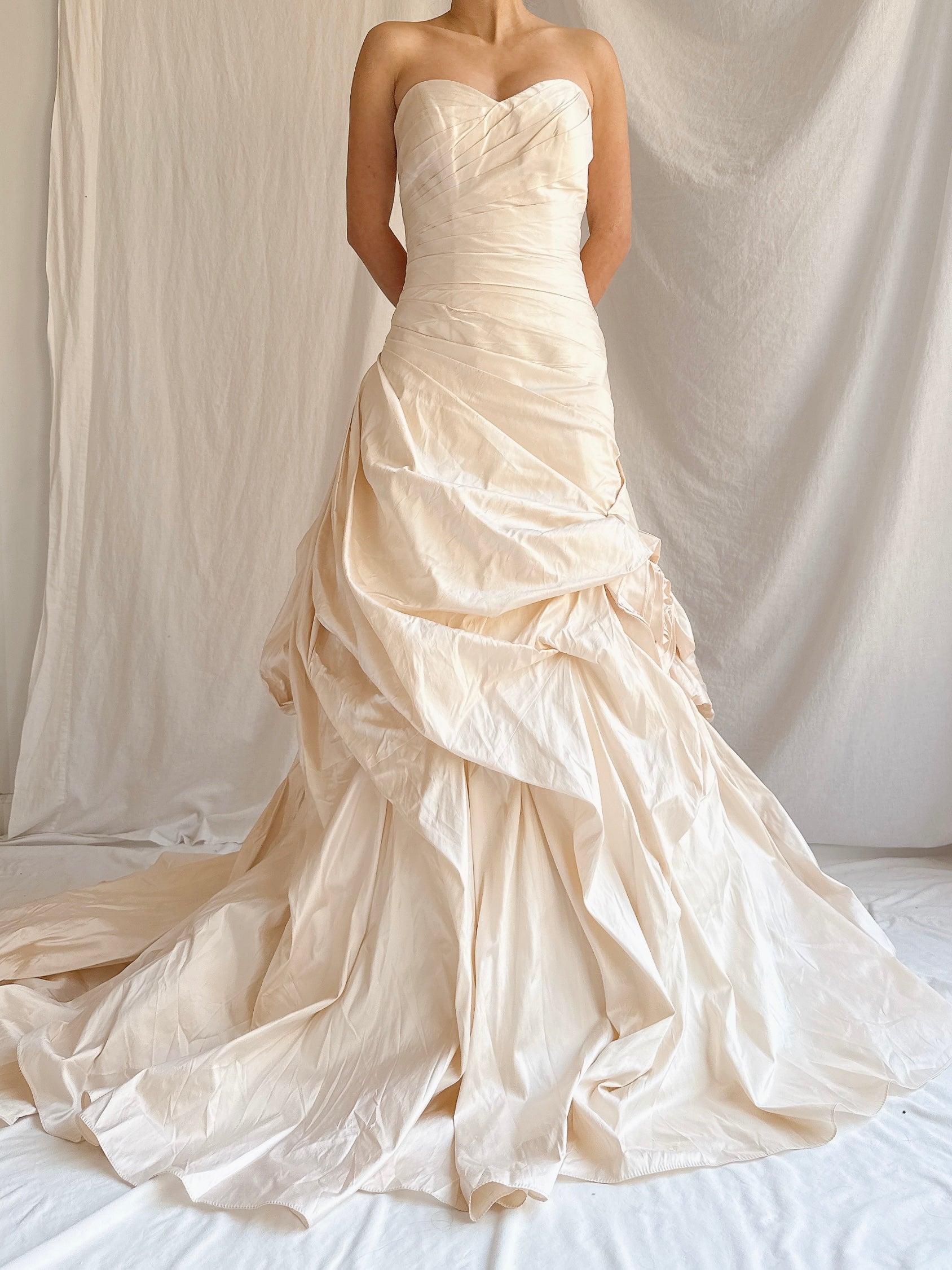 RESERVED for Callie Vintage Martina Liana Silk Draped Gown - S-M