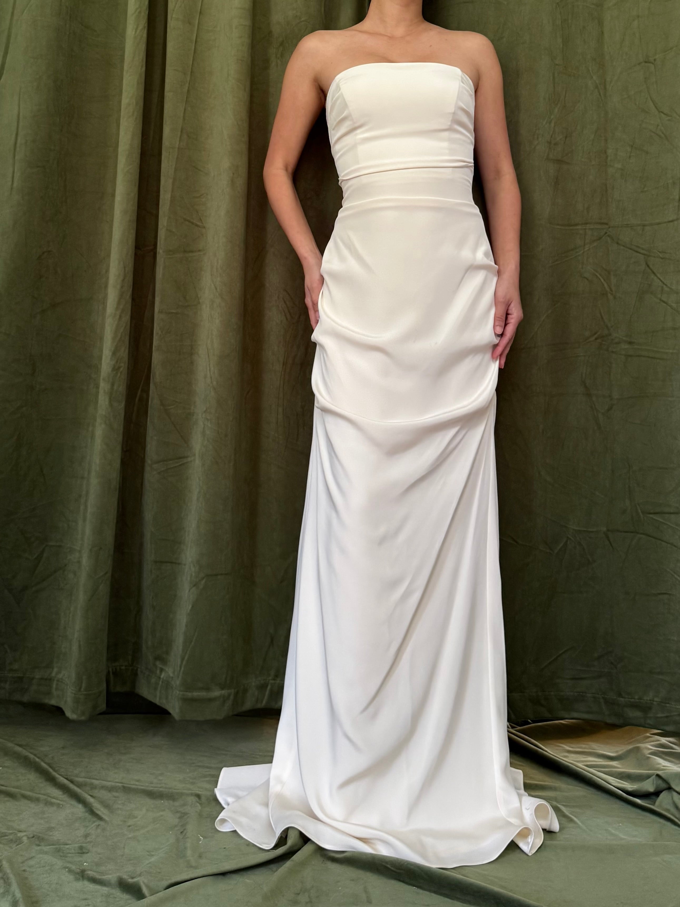 Vintage Ruche Silk Spandex Gown - XS/2