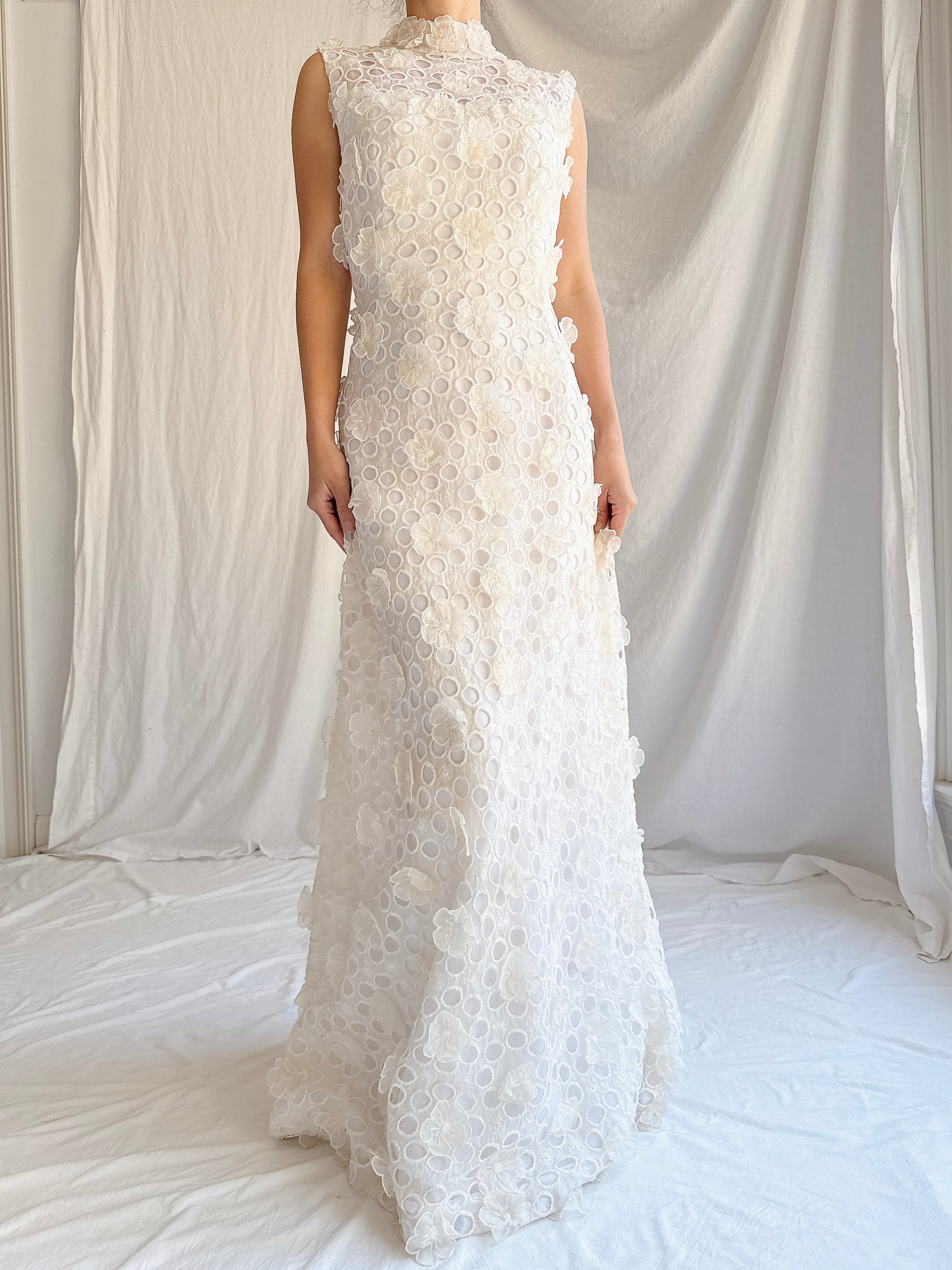 RESERVED 1960s Silk Organza 3D Gown - S/M