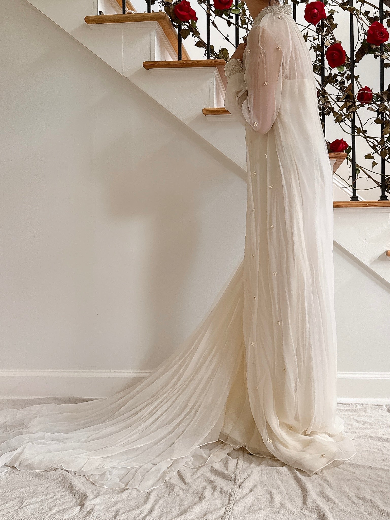 1960s Chiffon Gown - S