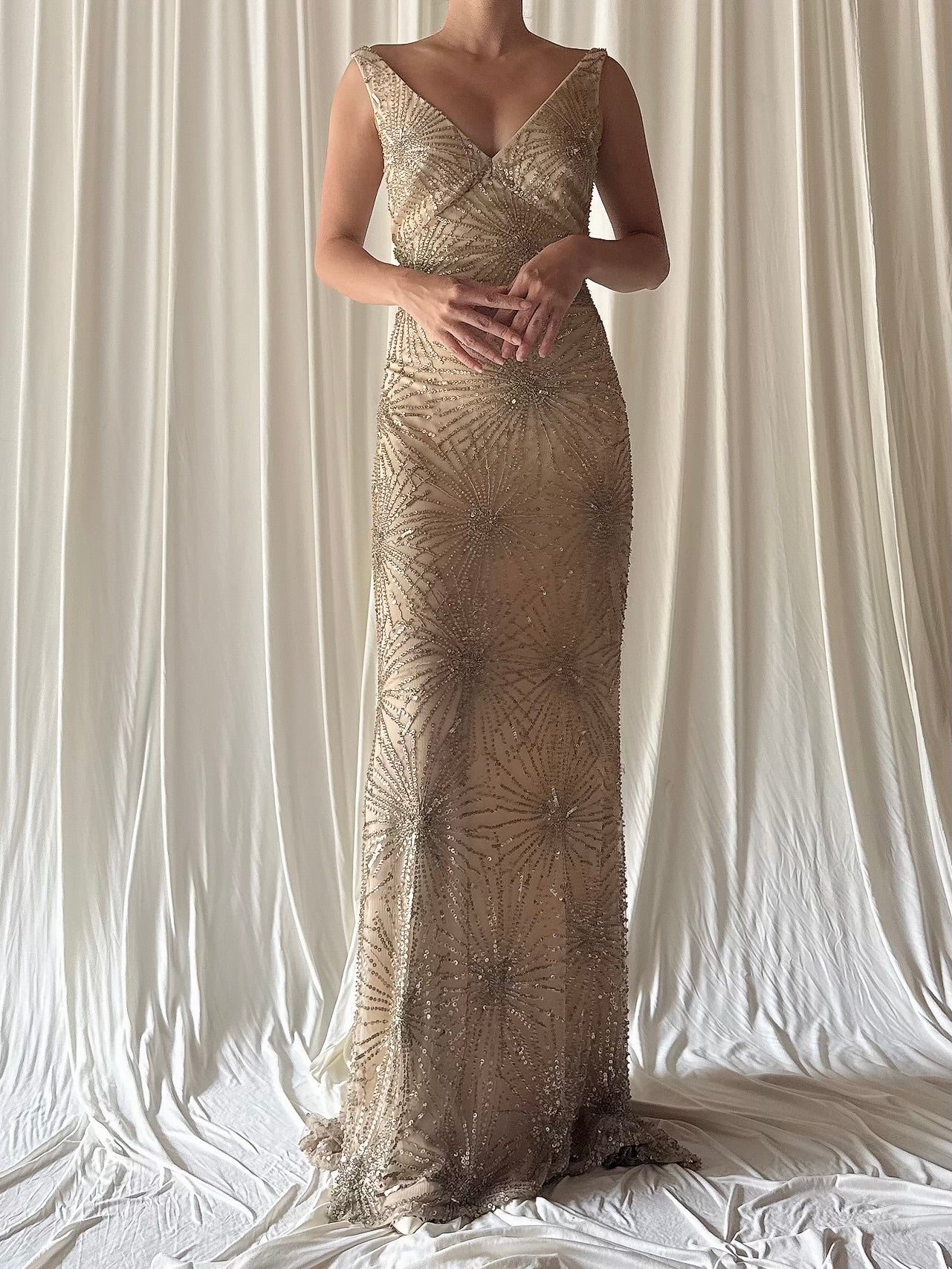 Vintage Naeem Khan Star Beaded Gown - M/6