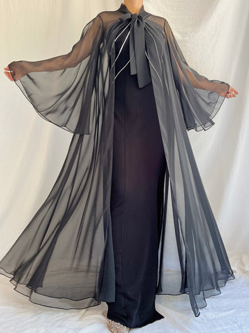 1960s Sheer Angel Sleeves Duster - OSFM