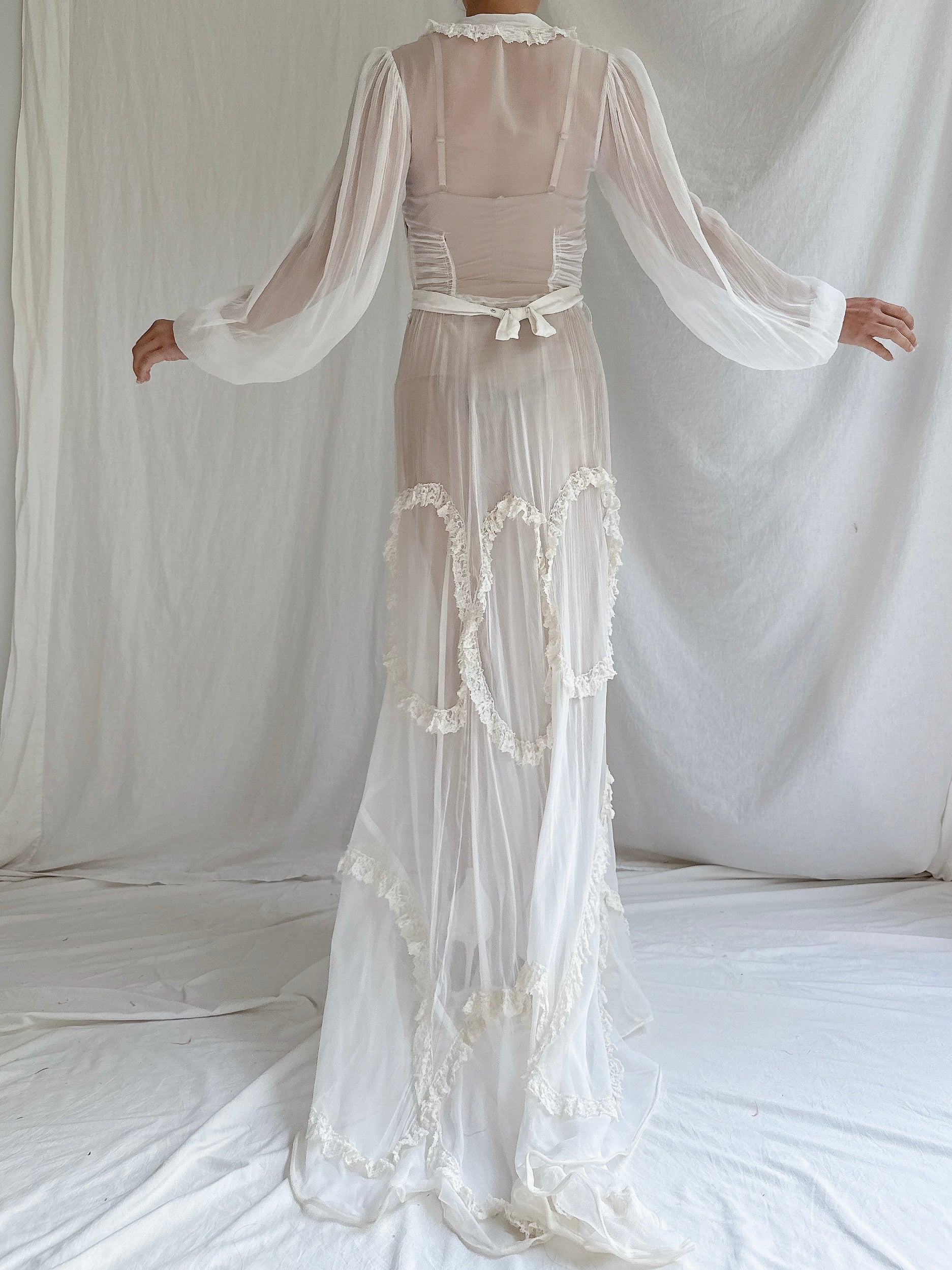 1930s Gauze Net Gown - XXS
