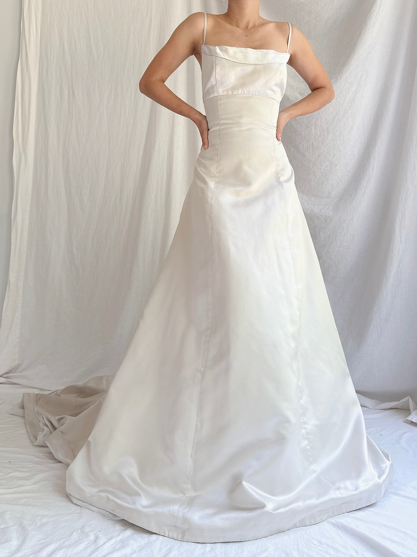1990s Werkstatte Oyster Silk Gown - M