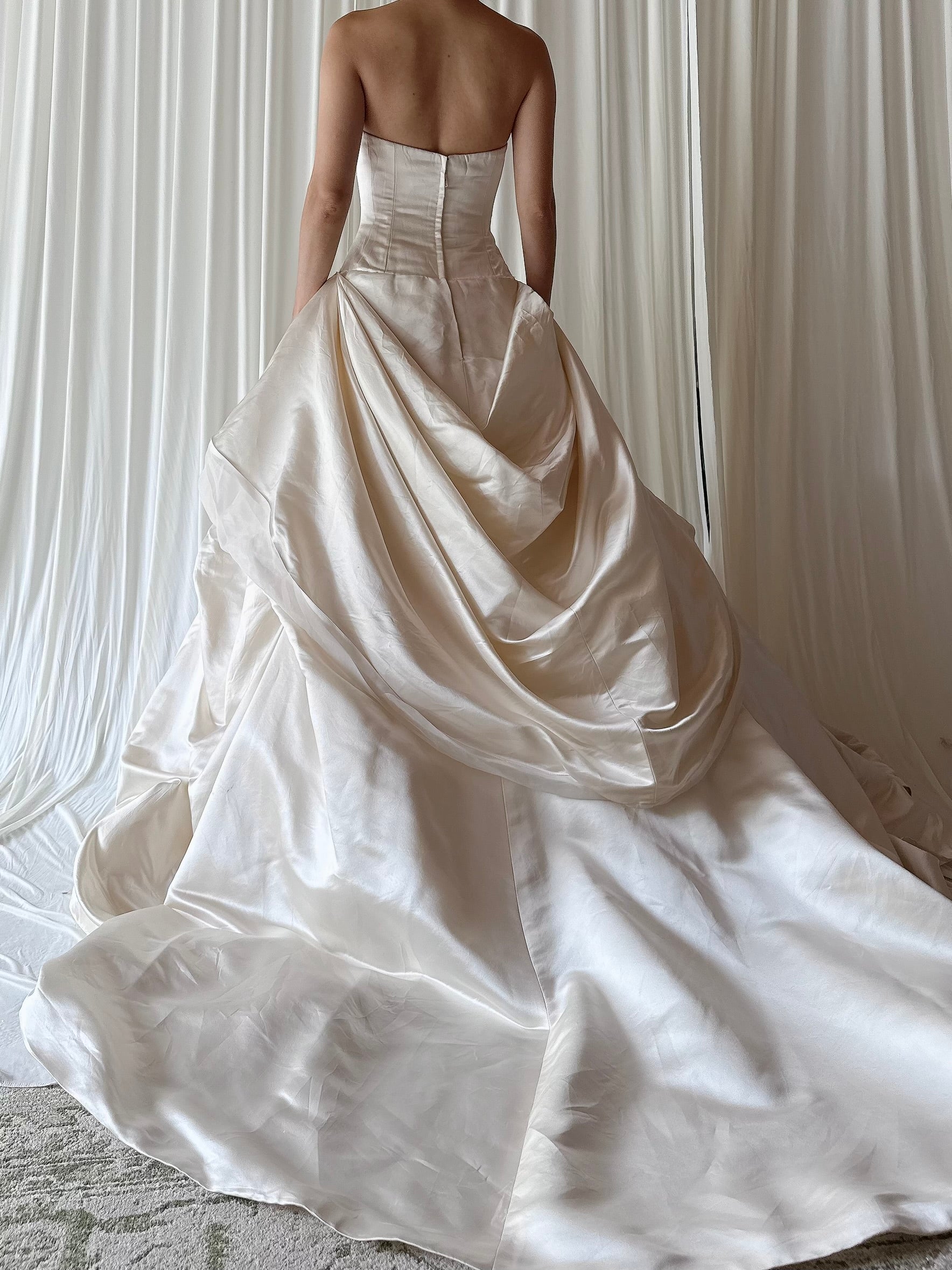Vintage Anne Barge Silk Draped Gown - S/4