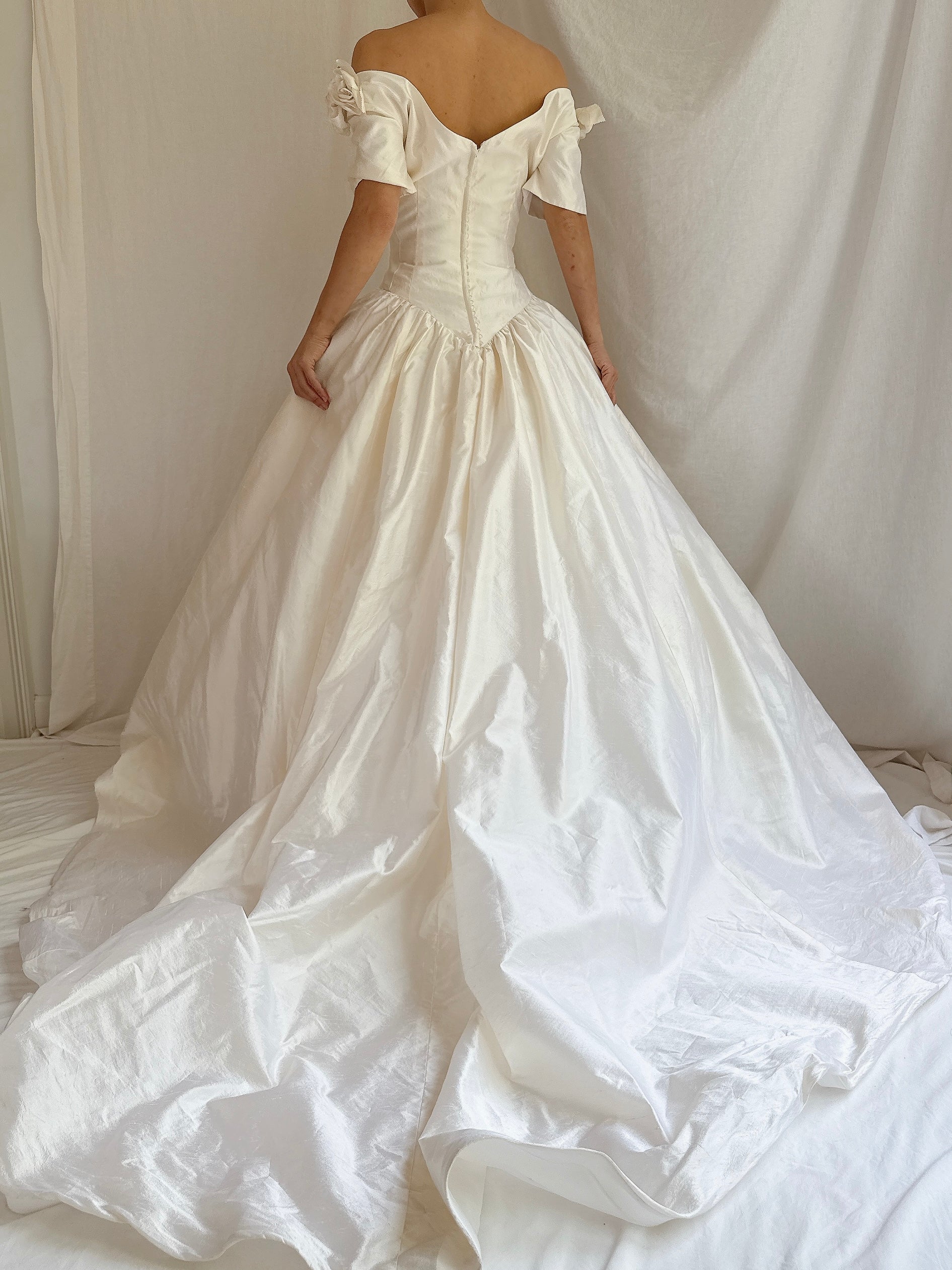 Vintage Lazaro Silk Gown - S