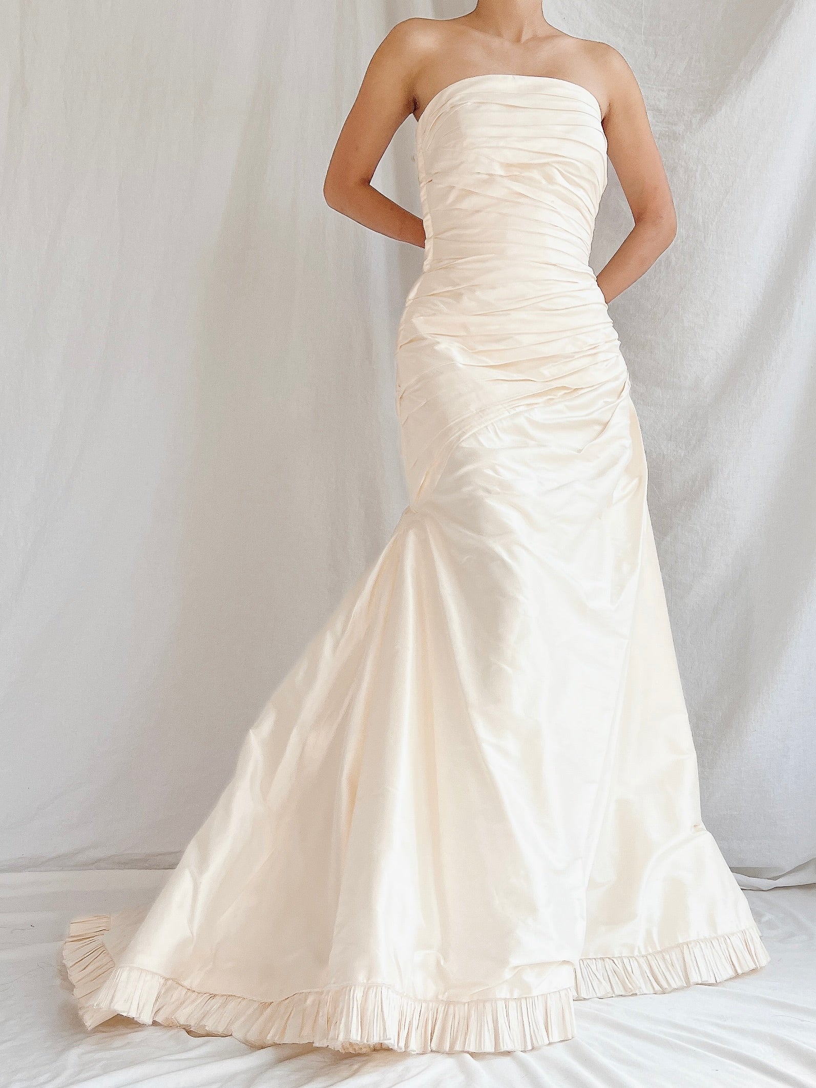 Vintage Pronovias Italian Silk Faille Gown - S/6