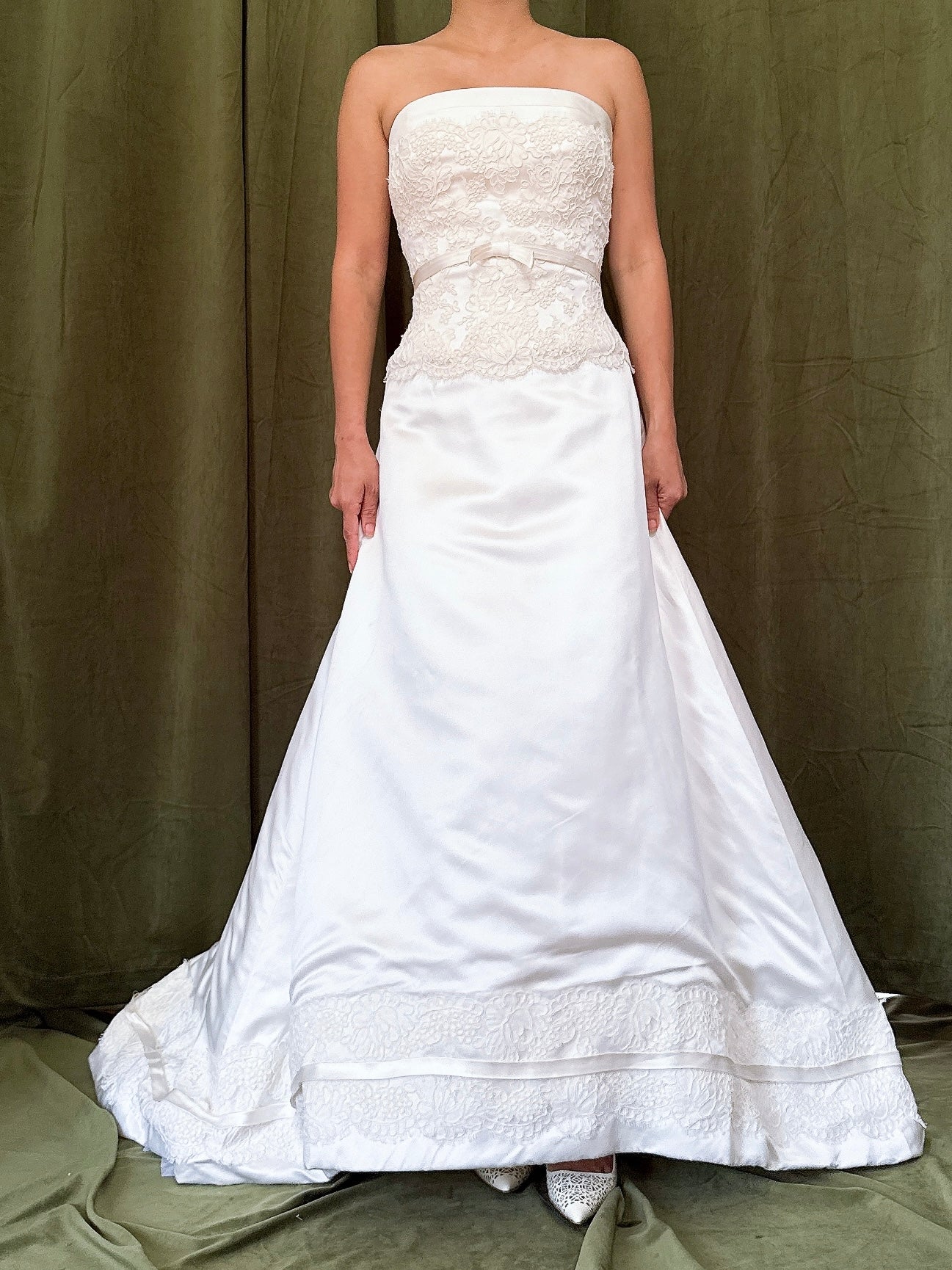 Vintage Rivini Silk Satin Strapless Gown - XS