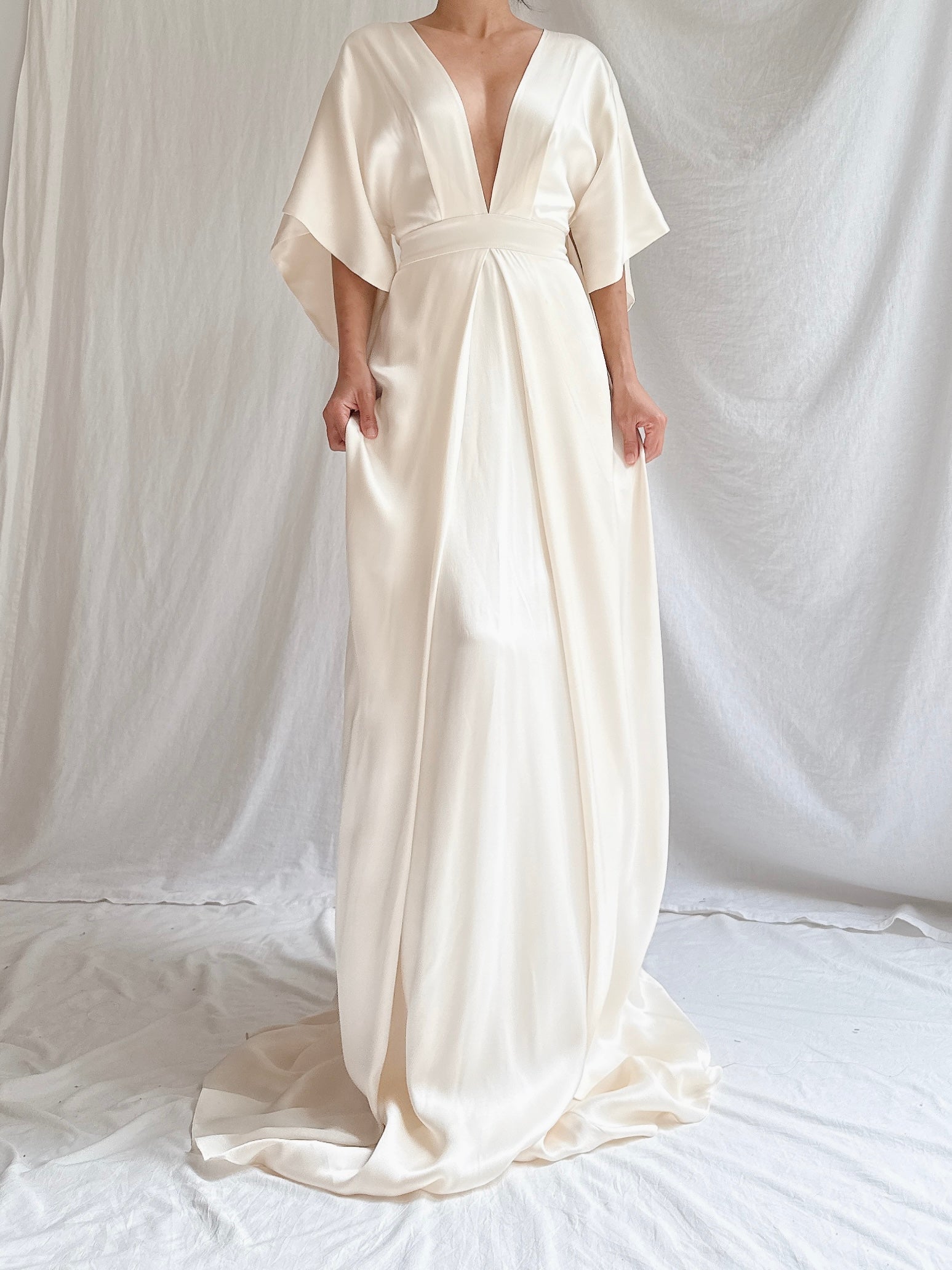 Temperley London Silk Kimono Sleeves Gown - S UK 8