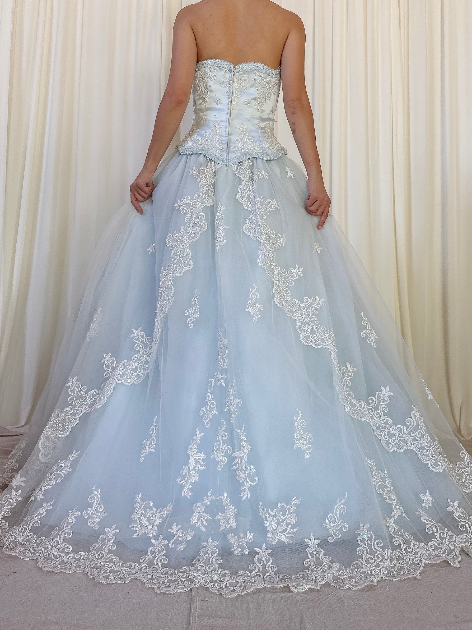 Vintage Alliage Paris Light Blue Tulle Dress - XS