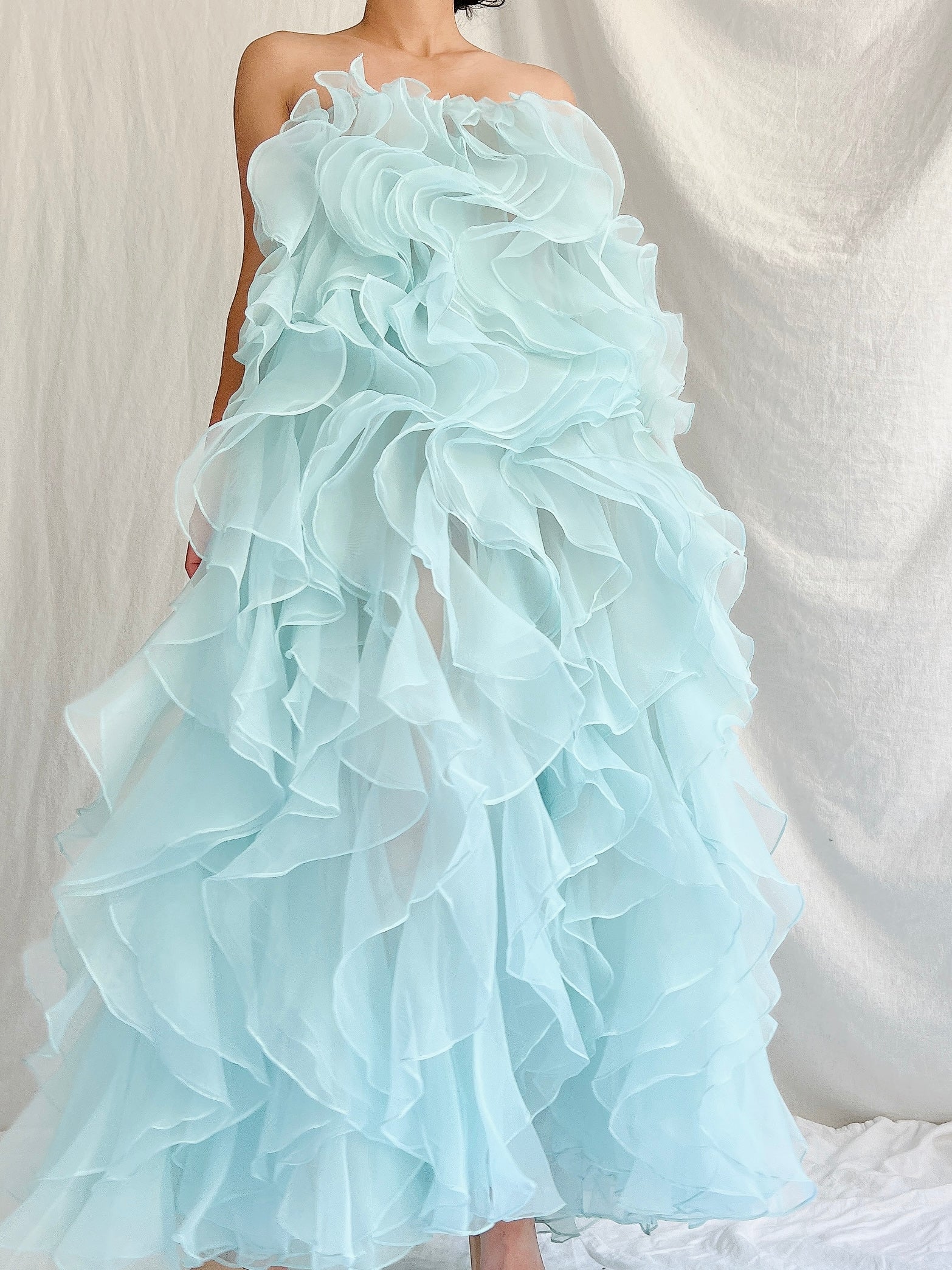 Cyan Ruffle Skirt/Dress - OSFM