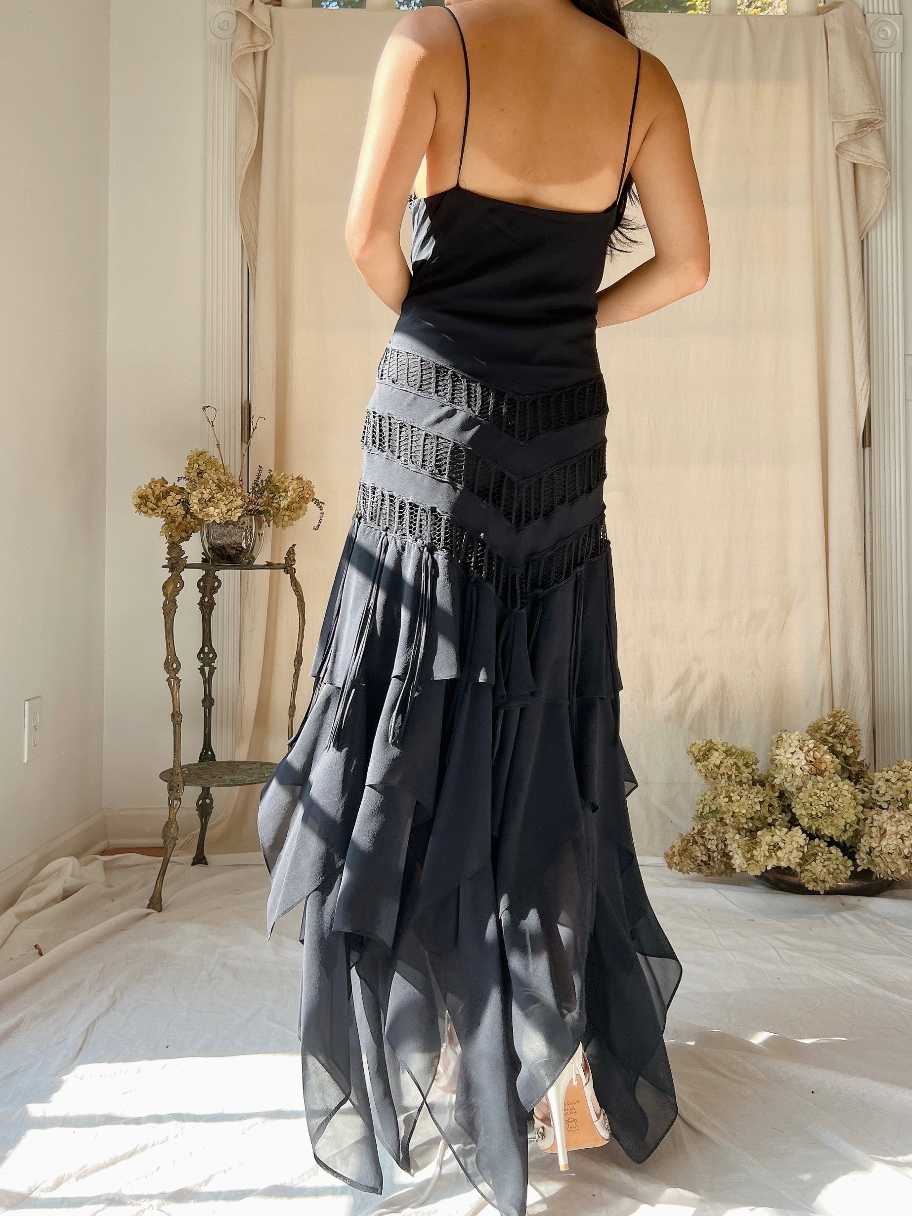 1990s Silk Handkerchief Dress - S/M