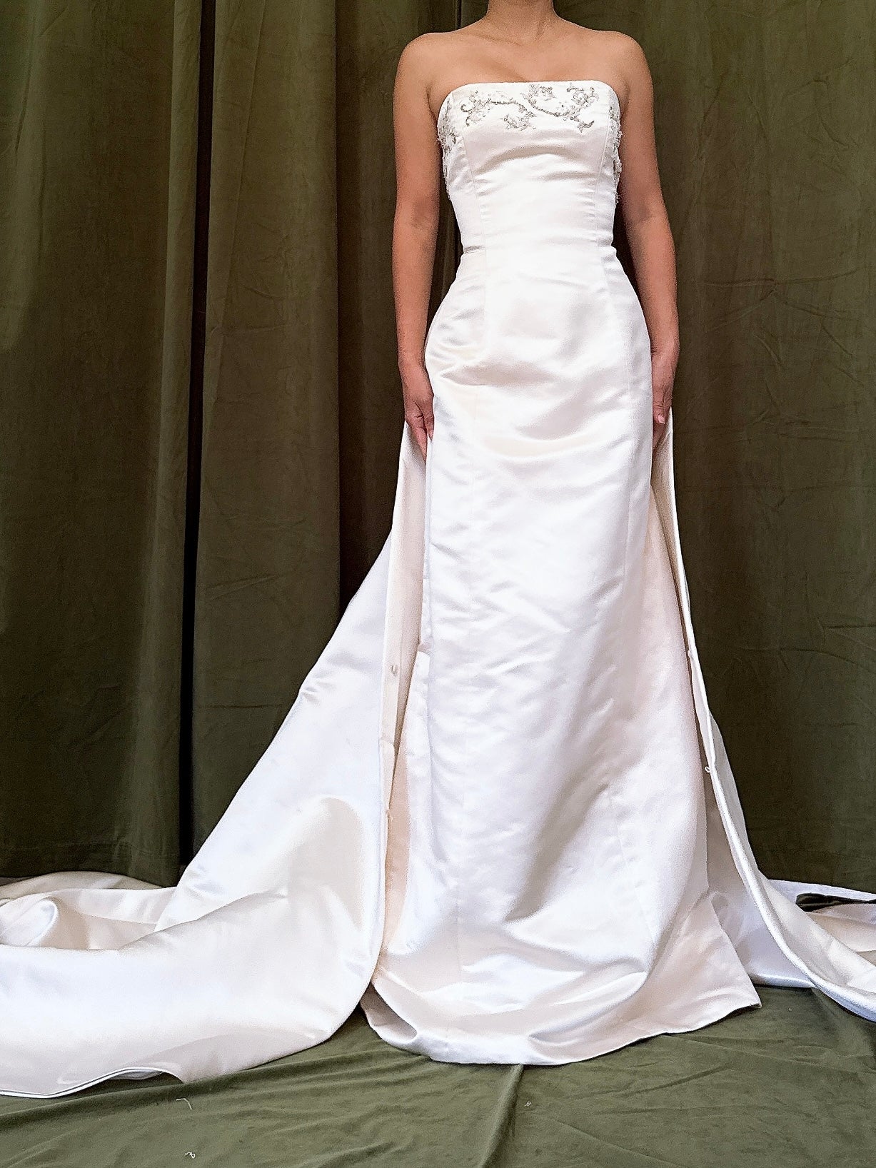1990s Ulla-Maija Silk Strapless Gown - M