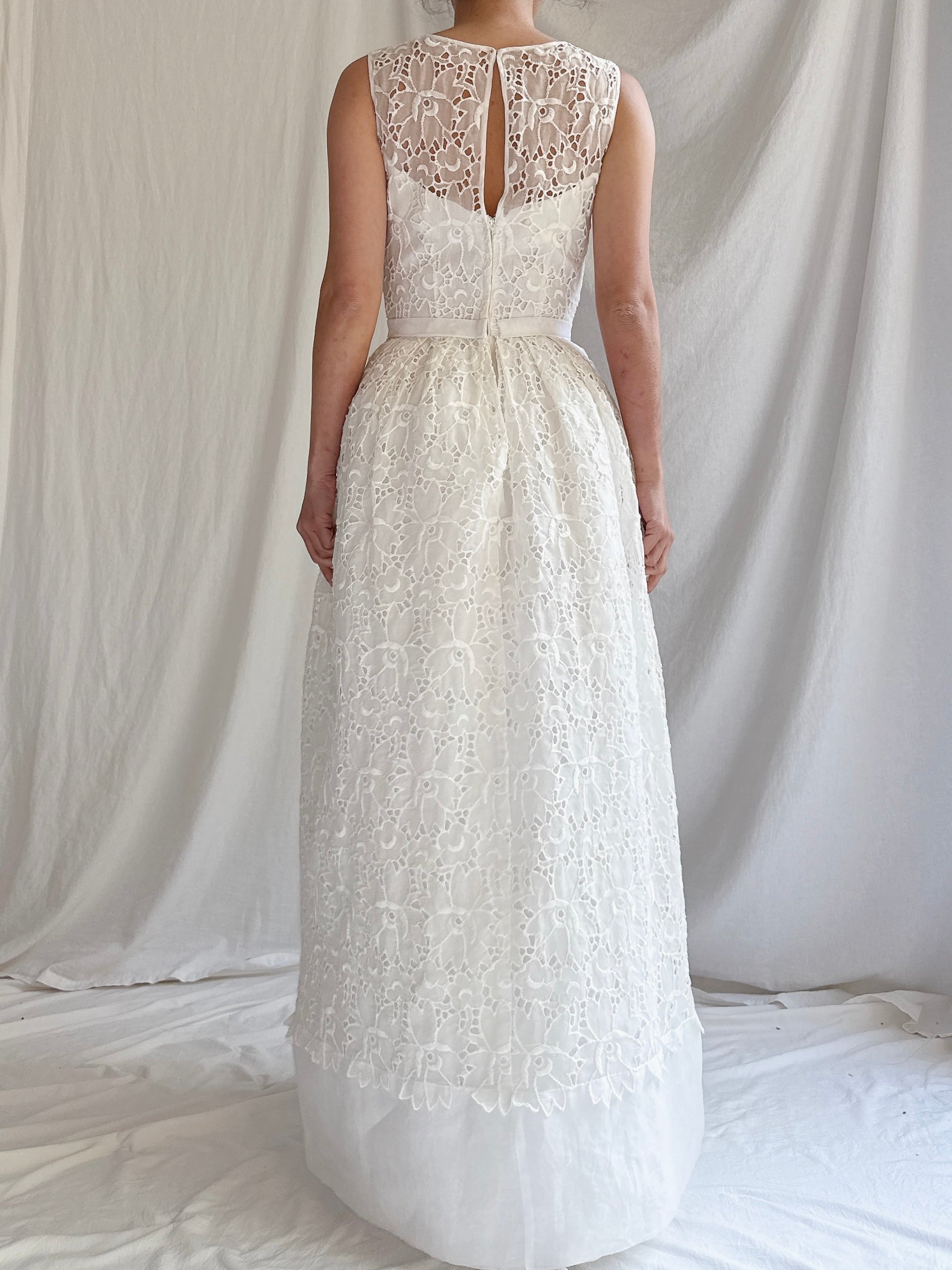 1960s Organza Cutout Gown - XXS