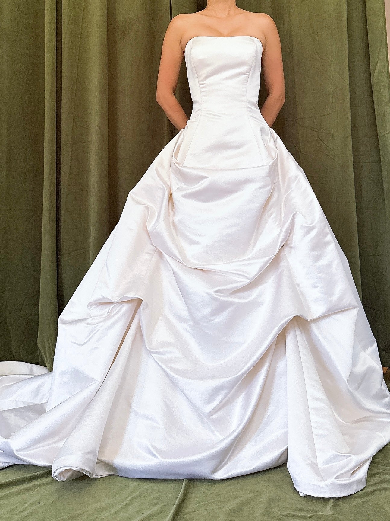 1990s Ulla-Maijia Silk Ruche Gown - M
