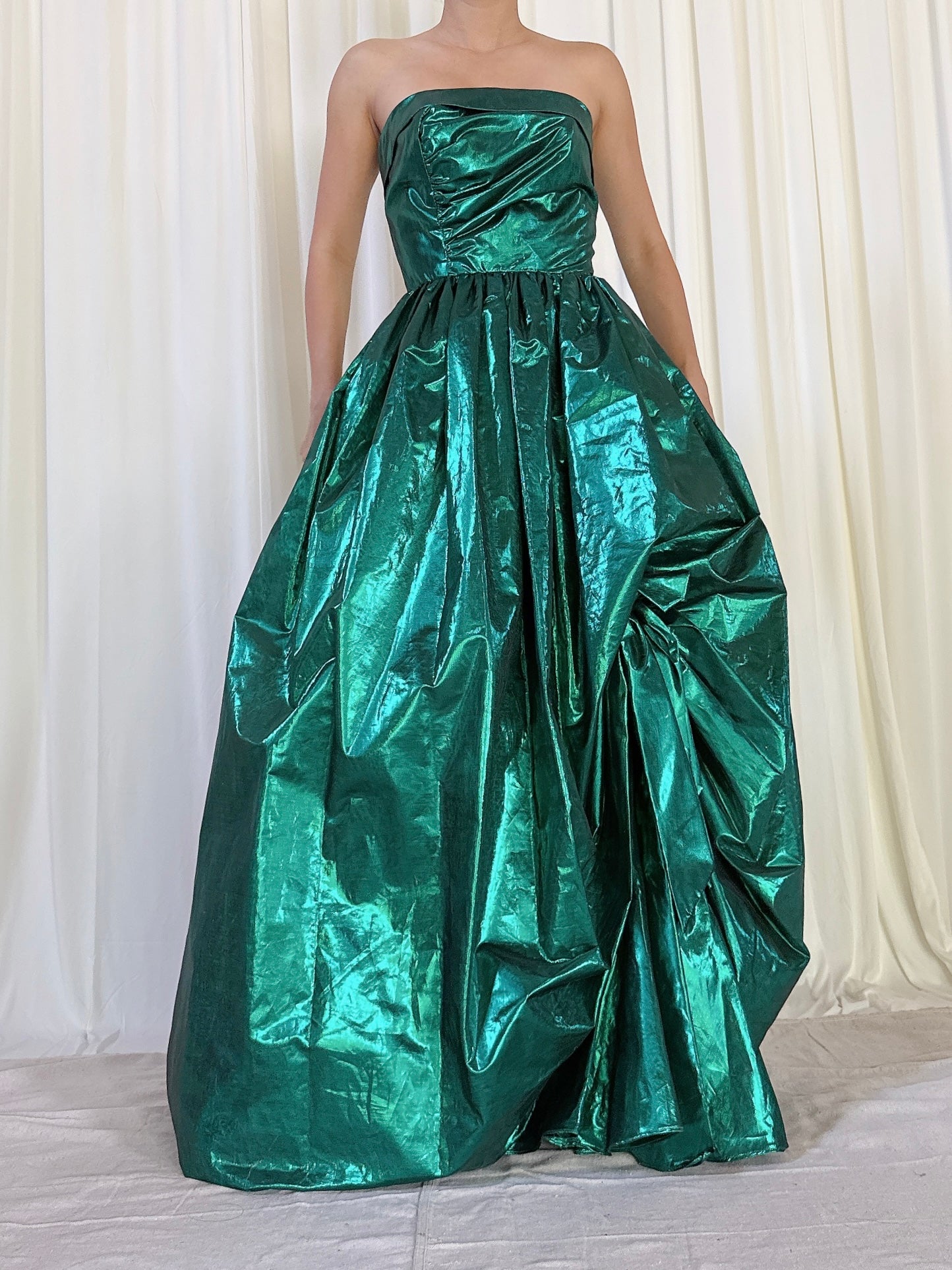 Vintage TD4 Lurex Strapless Gown XS