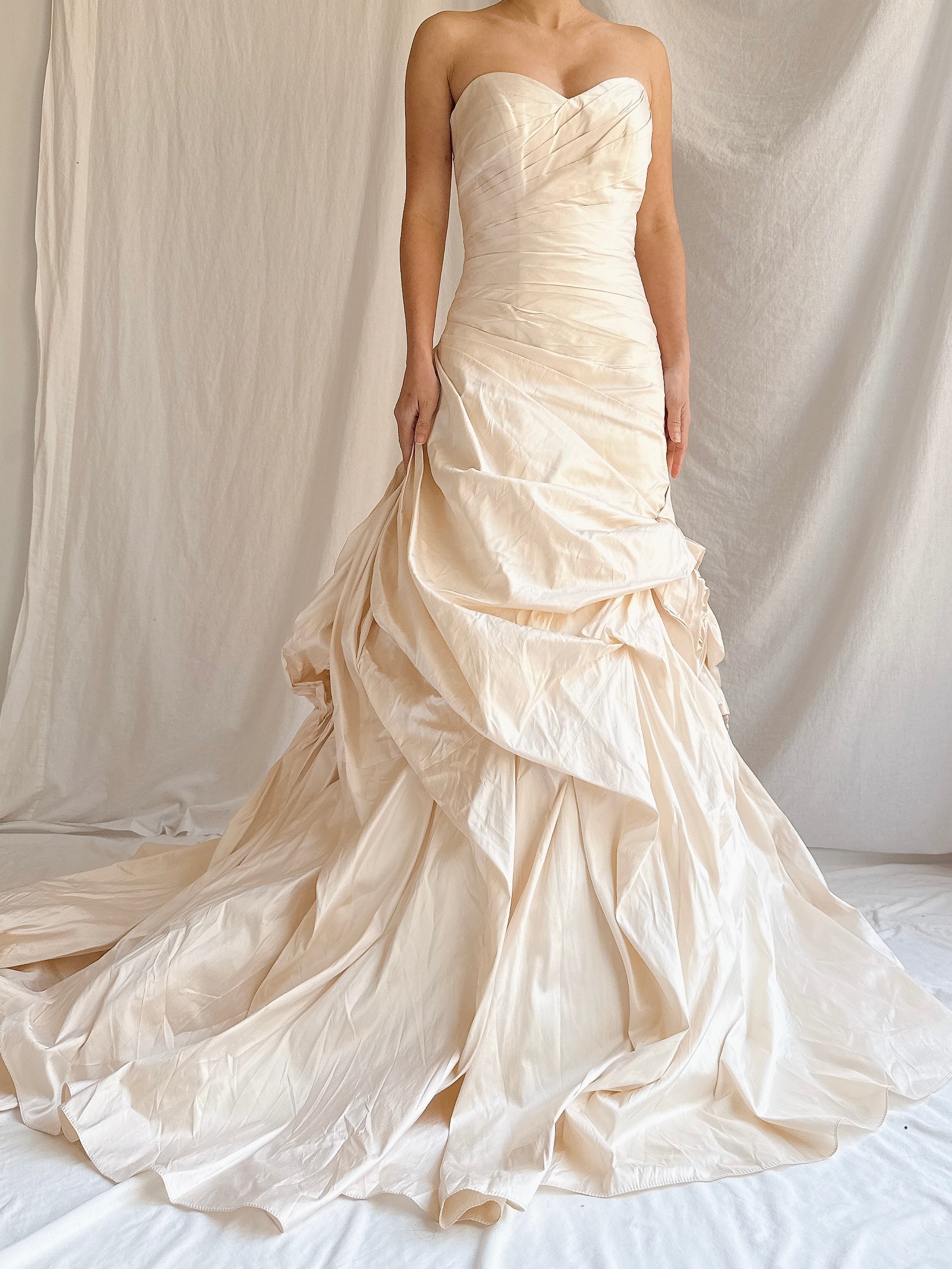 RESERVED for Callie Vintage Martina Liana Silk Draped Gown - S-M