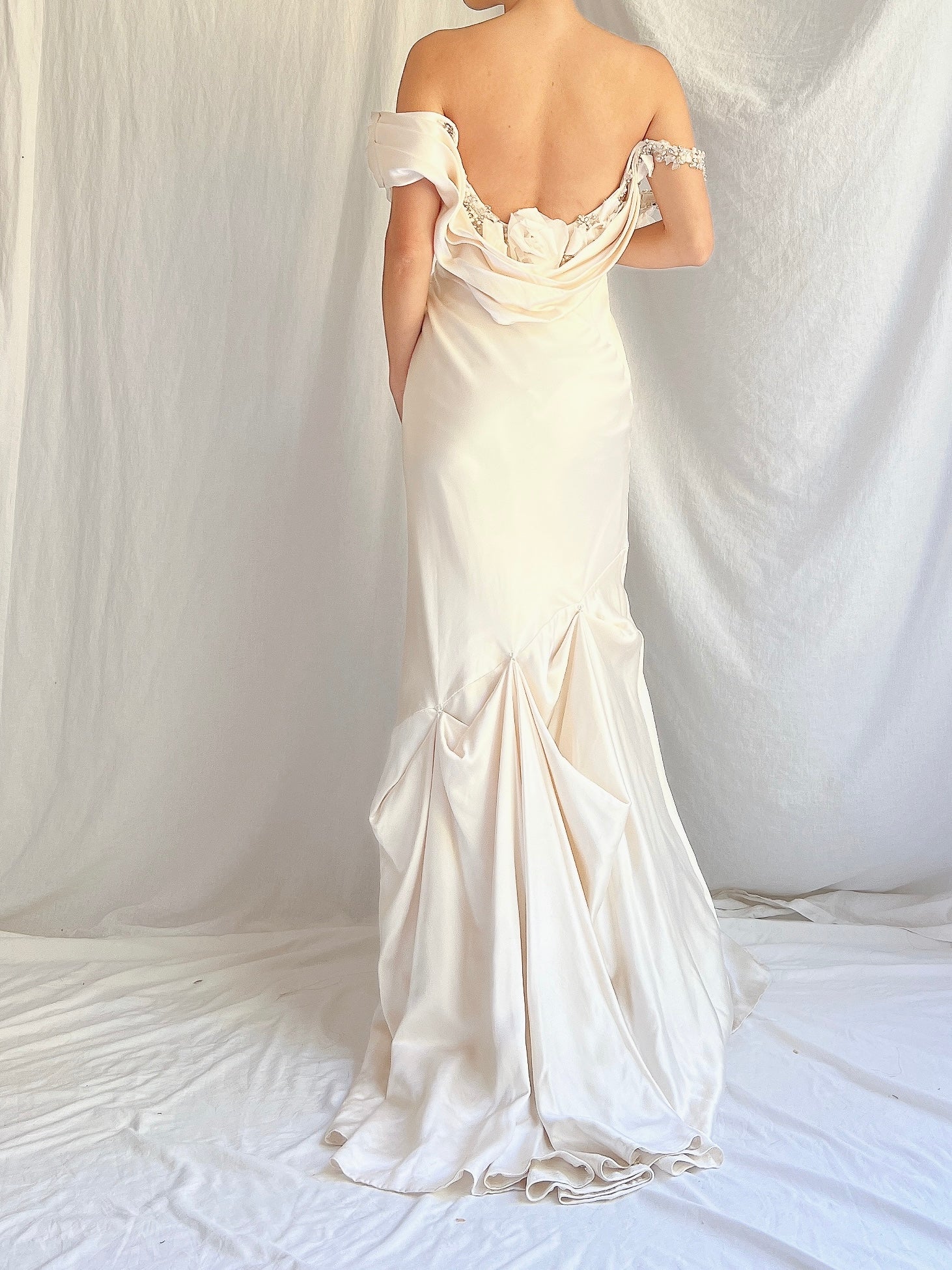 Vintage Silk Bustier Dress - M/8