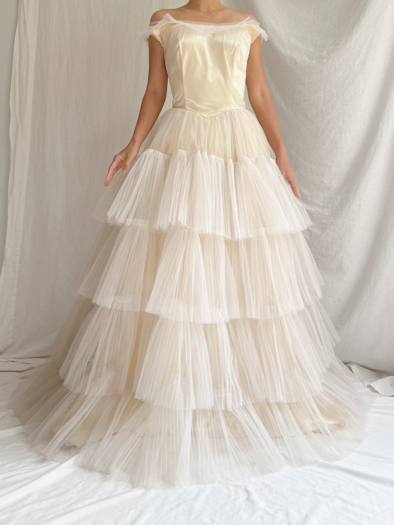 1950s Layered Tulle Dress - S