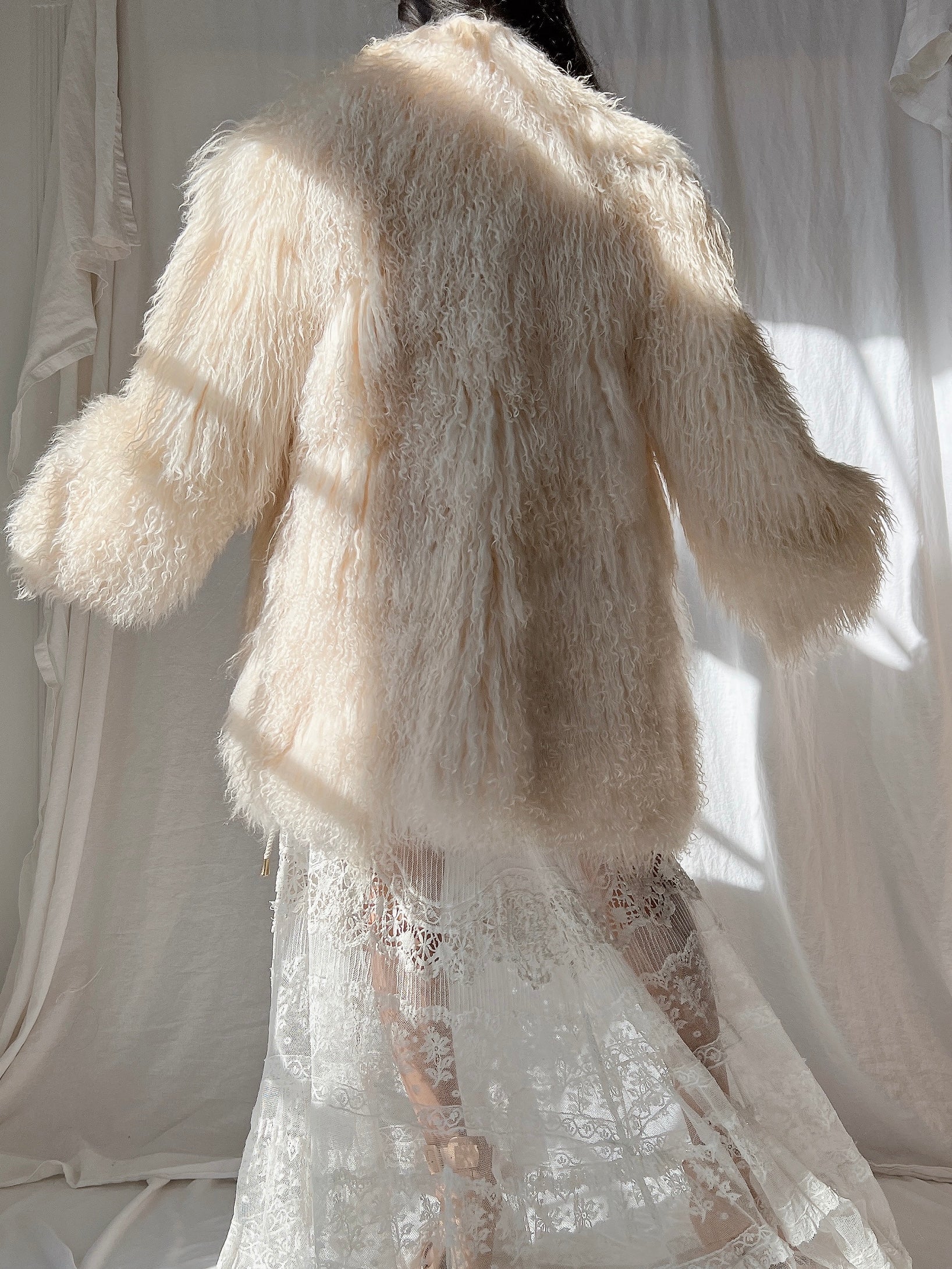 1970s Mongolian Sheared Shaggy Coat - M