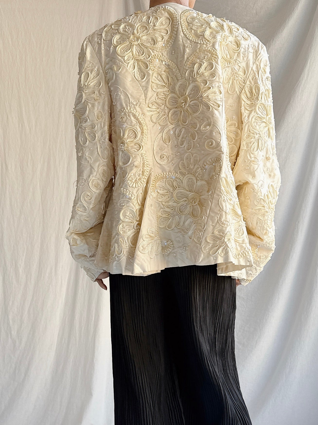 Vintage Fayaz Silk Embroidered Jacket - M