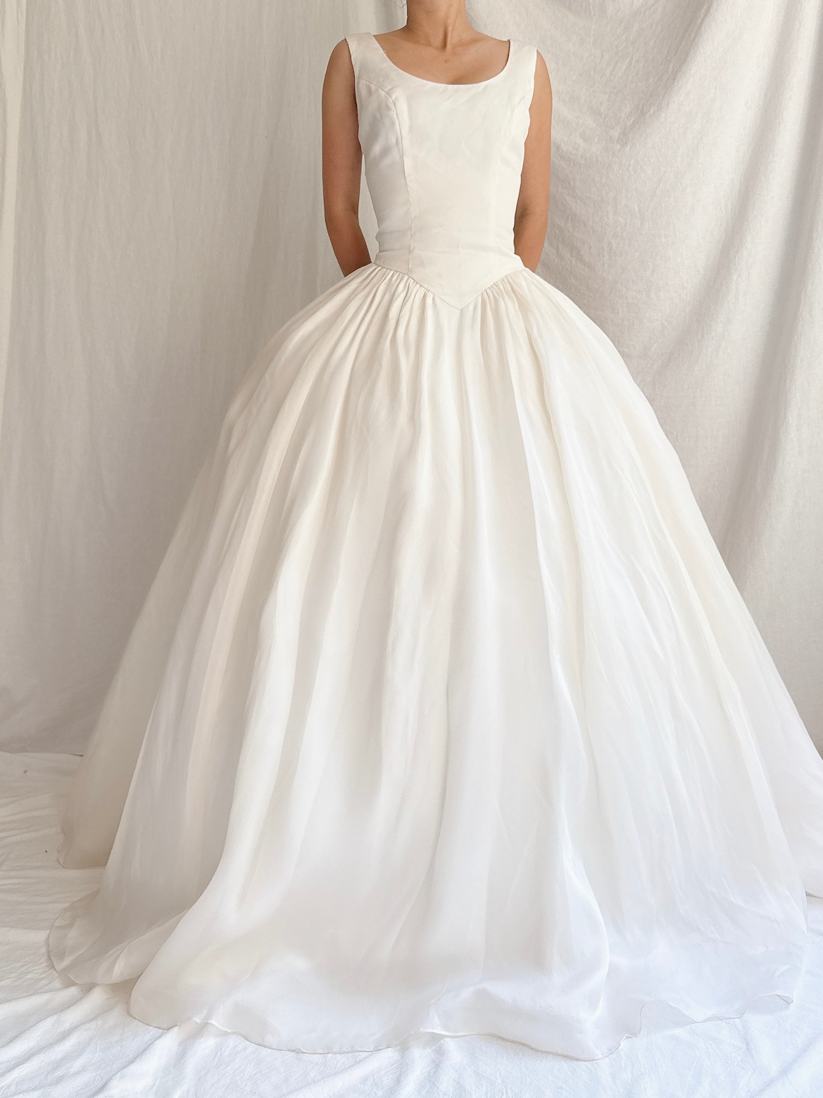 Vintage Silk Organza Gown - S